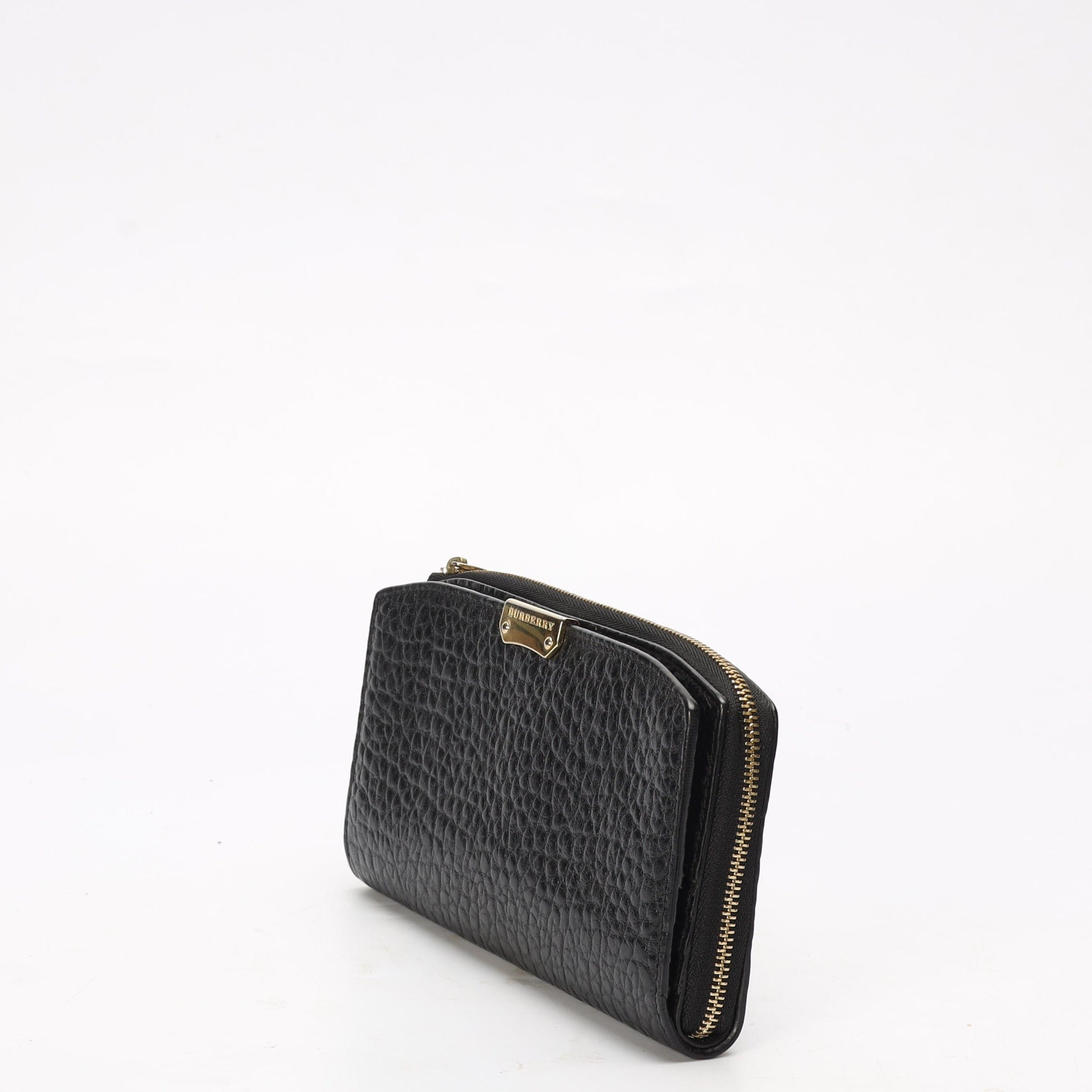 Burberry Black Grain Alvington Continental Wallet