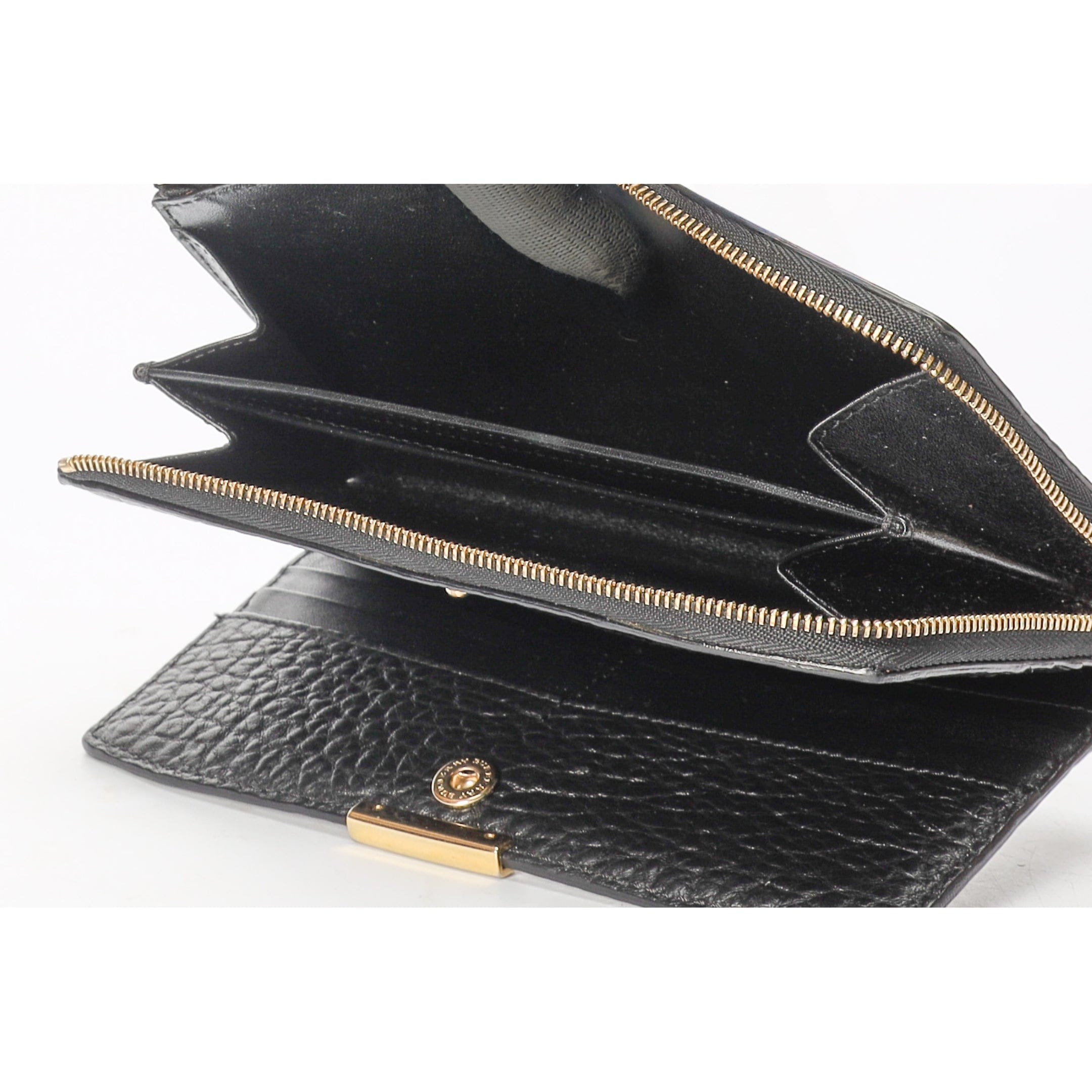 Burberry Black Grain Alvington Continental Wallet