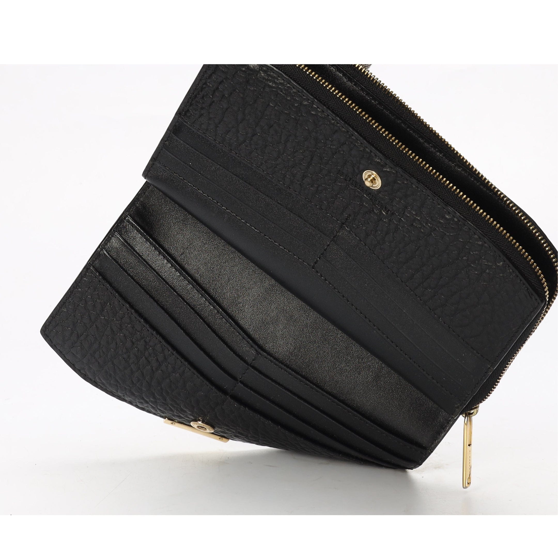 Burberry Black Grain Alvington Continental Wallet