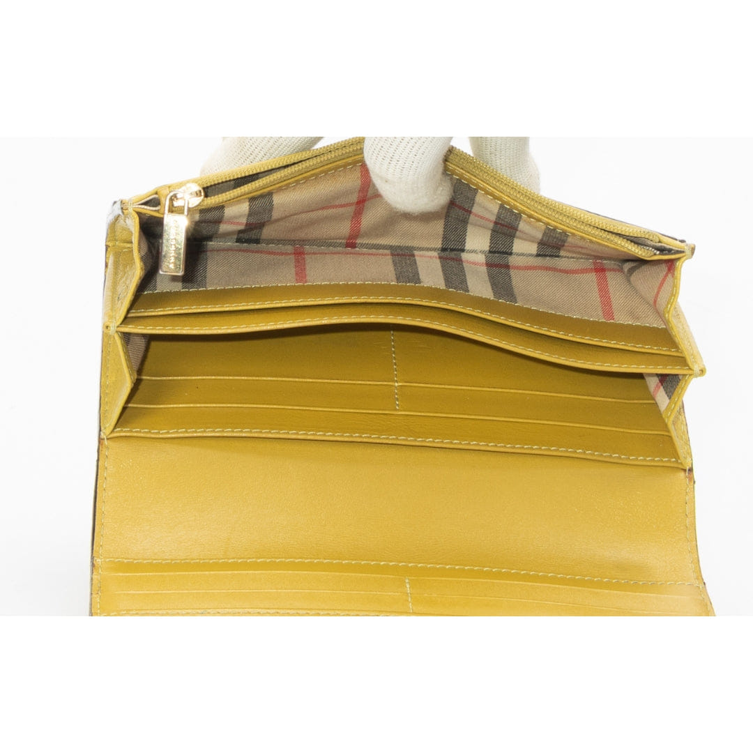 Burberry Green Continental Flap Wallet