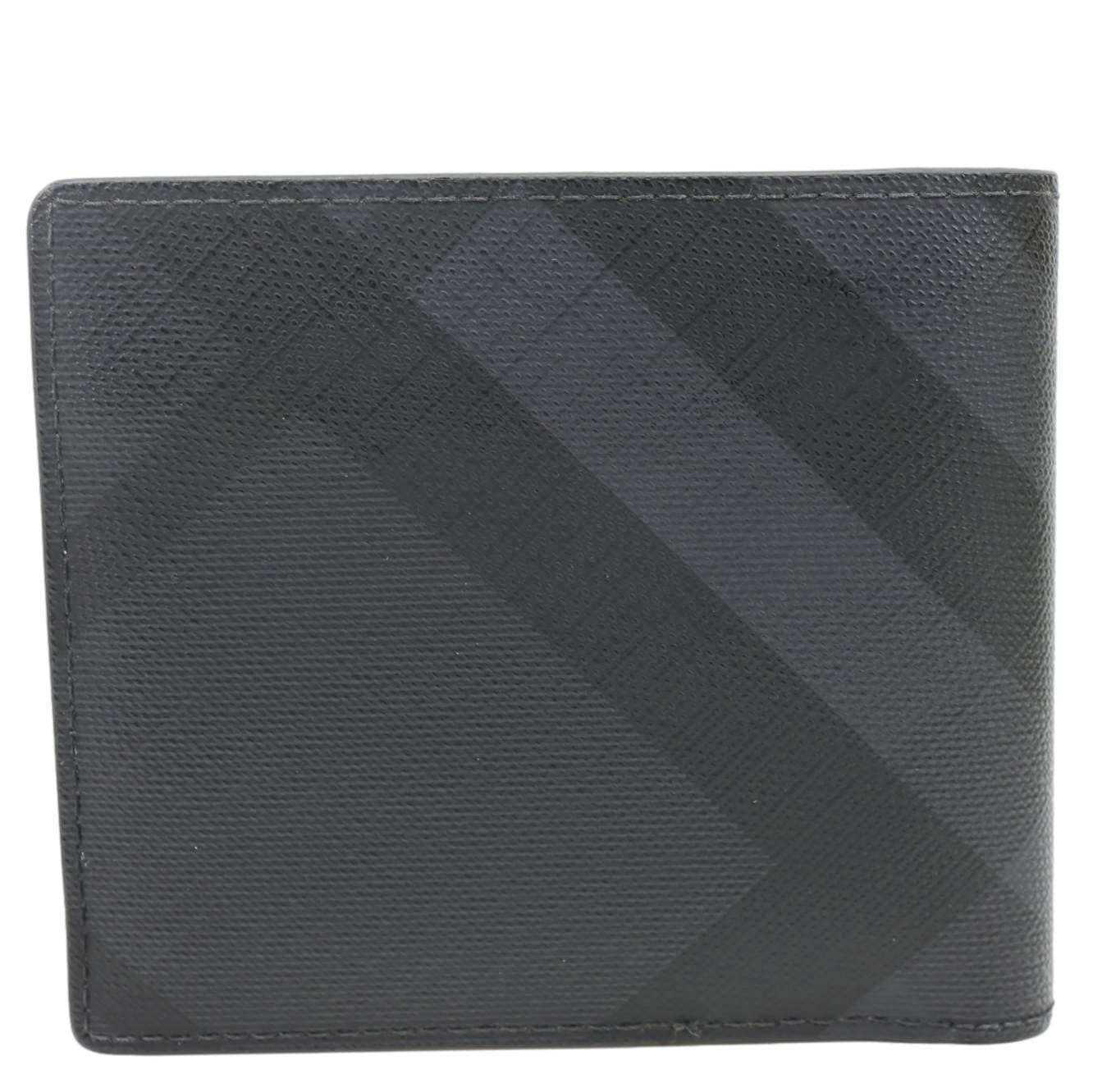 BURBERRY London Check - Print Canvas Bi - Fold Wallet Black