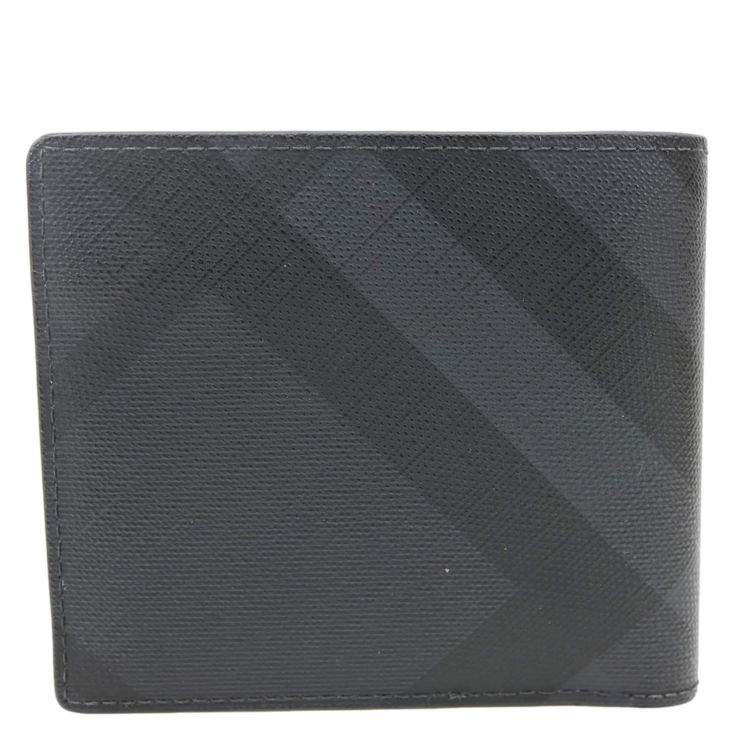 BURBERRY London Check - Print Canvas Bi - Fold Wallet Black