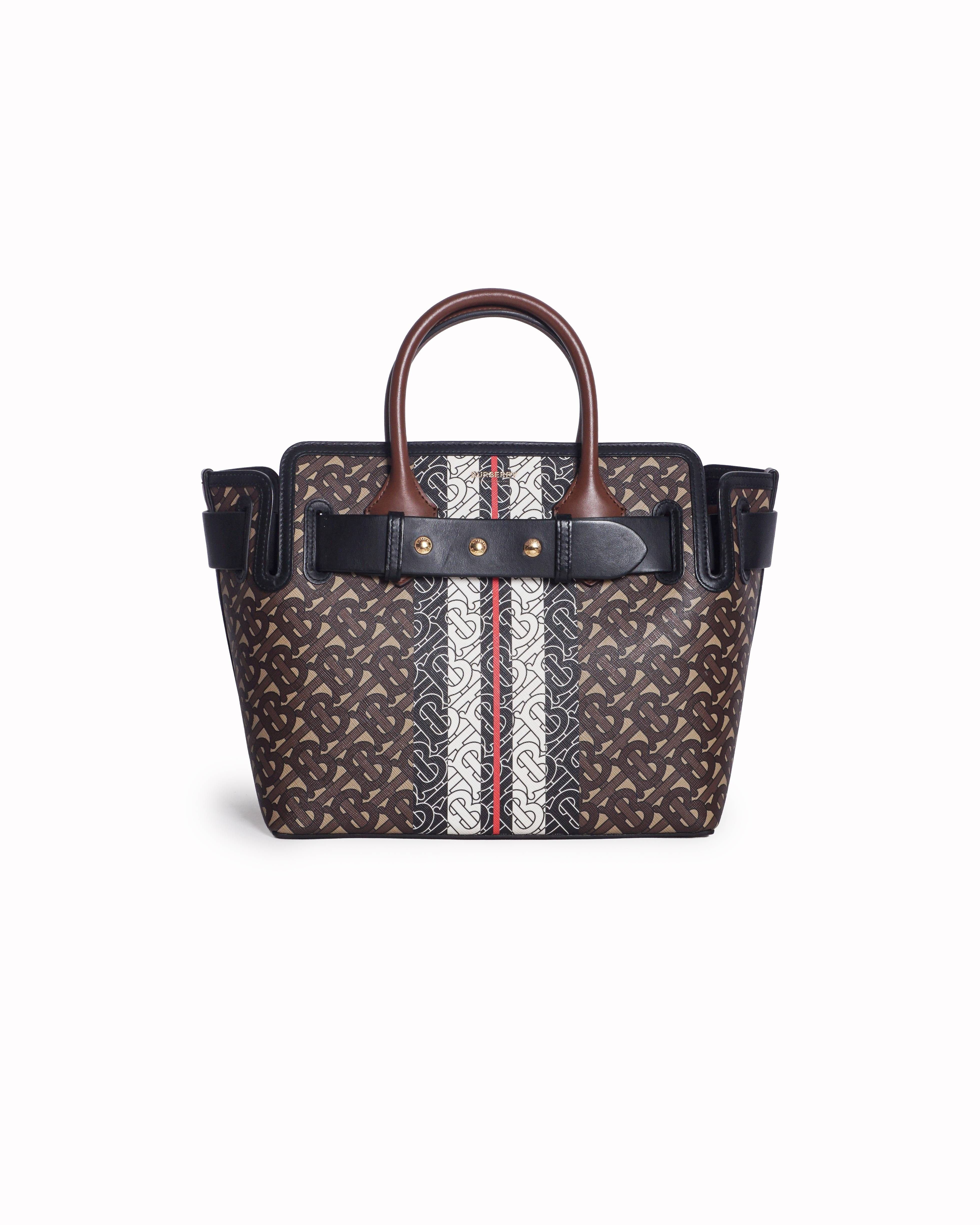 Burberry TB Monogram Canvas Stripe Medium Belt Bag