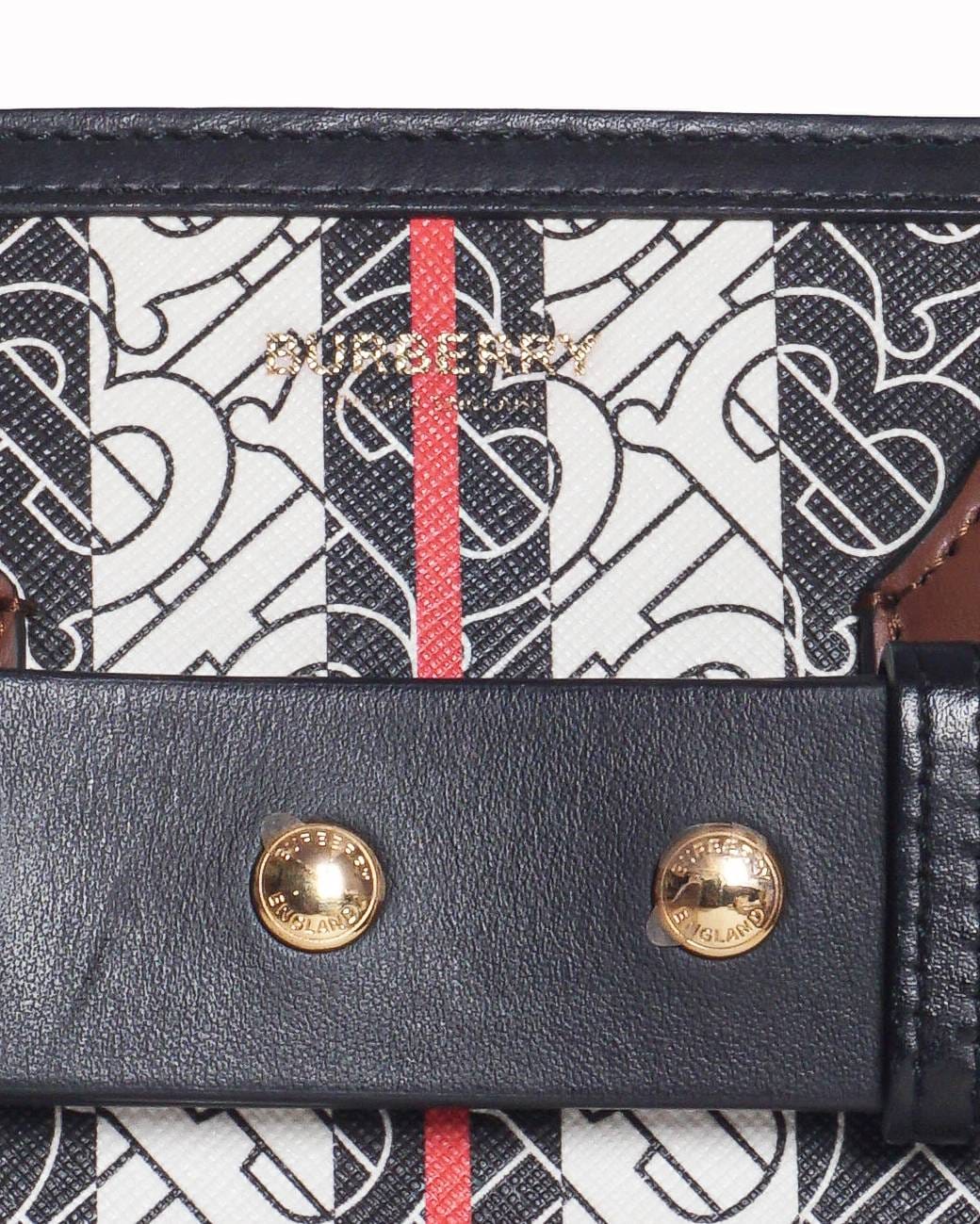 Burberry TB Monogram Canvas Stripe Medium Belt Bag
