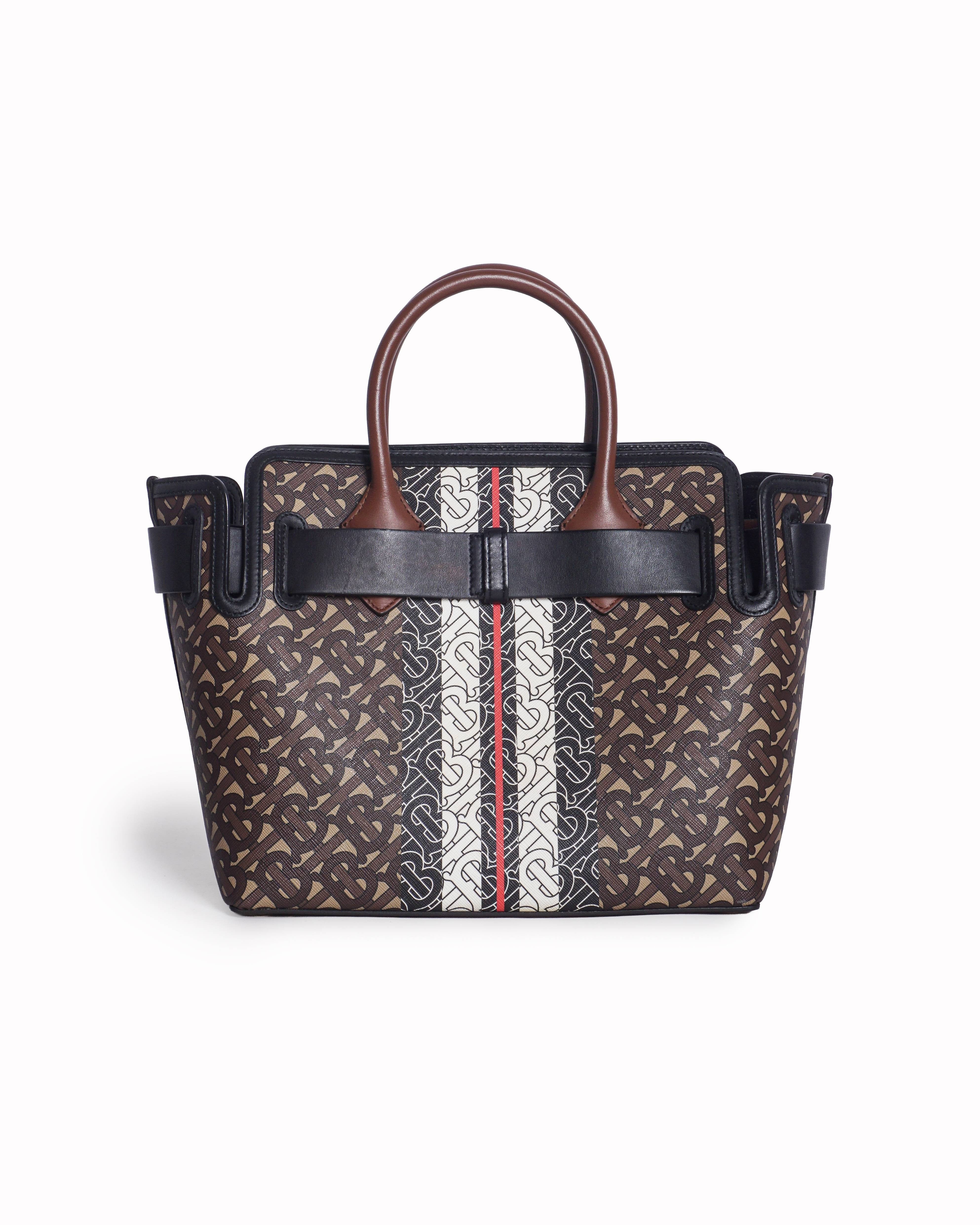 Burberry TB Monogram Canvas Stripe Medium Belt Bag