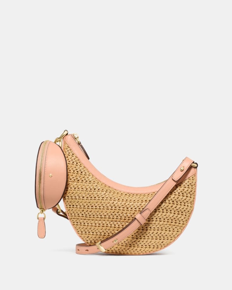 Kate Spade KateSpade Duo Straw Crossbody Bag Light Cantaloupe Multi