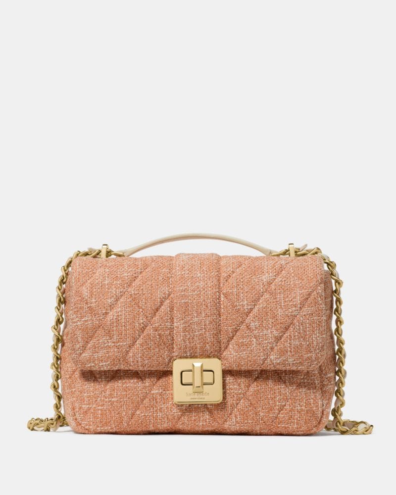 Kate Spade KateSpade Carey Quilted Tweed Crossbody Bag Orange Jasper Multi