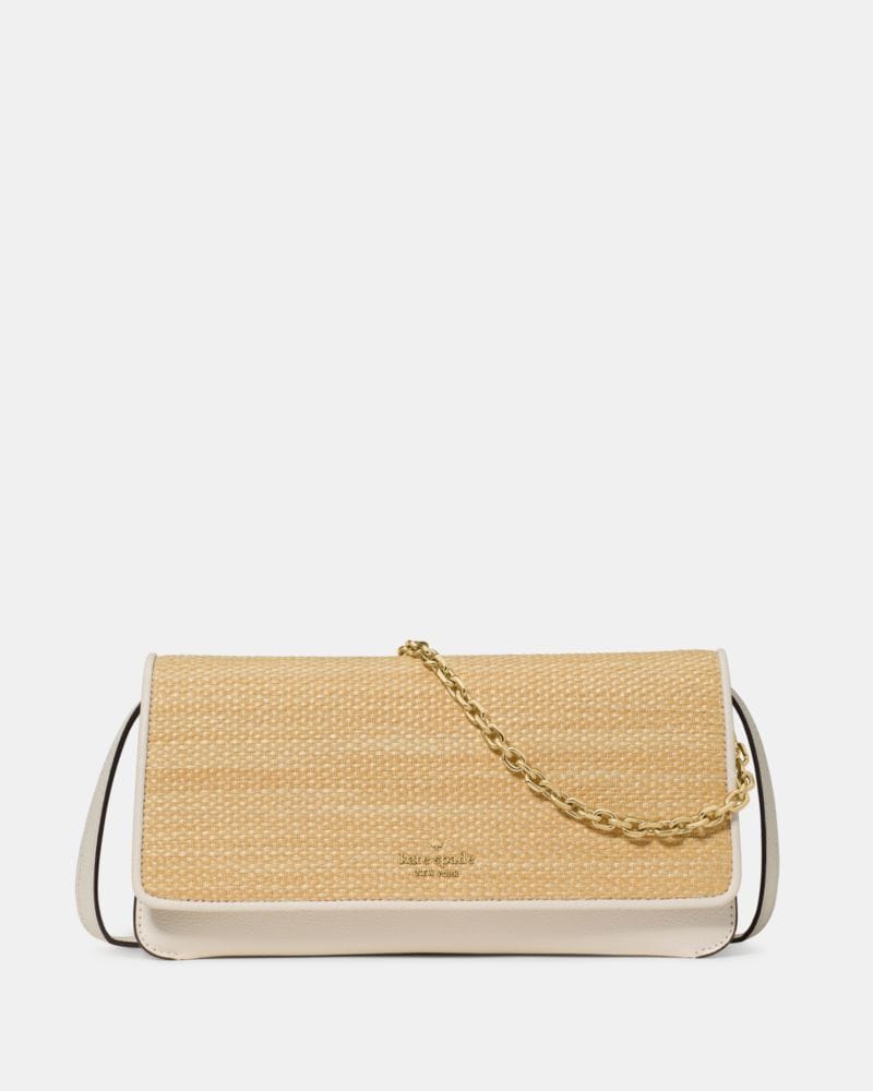 Kate Spade KateSpade Ivy Straw Crossbody Bag Natural Multi