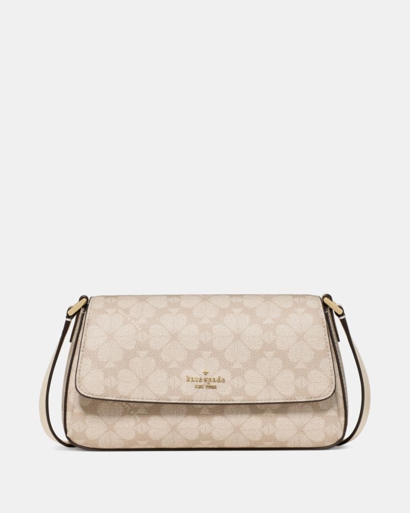 Kate Spade KateSpade Sutton Spade Flower Mini Crossbody Bag Dark Beige Moon Dust