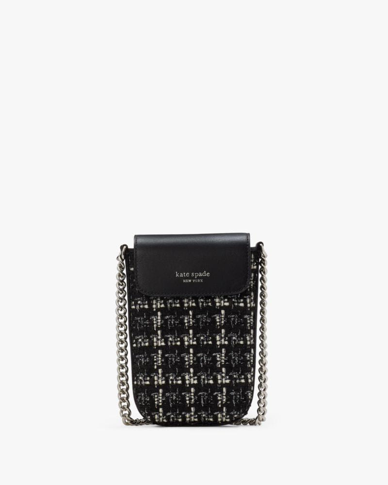 Kate Spade KateSpade Steffie Tweed Phone Crossbody Black Multi