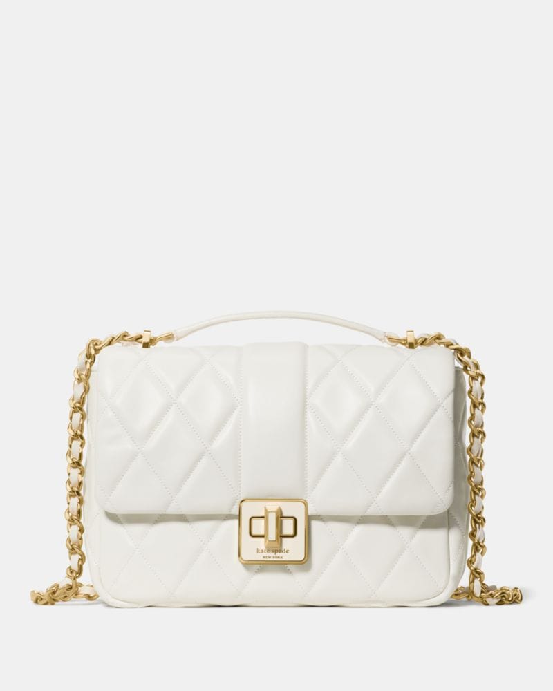 Kate Spade KateSpade Carey Quilted Small Flap Crossbody Meringue