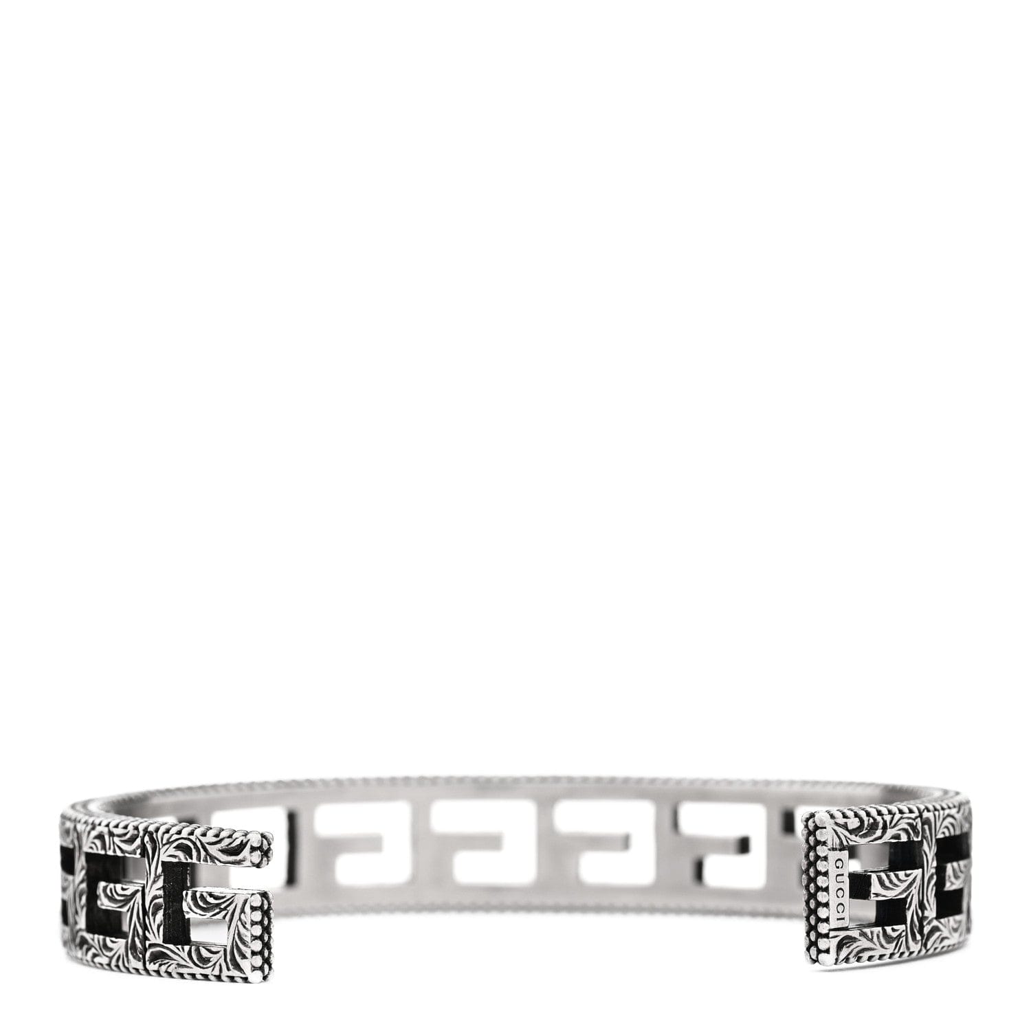 Gucci Sterling Silver Square G Motif Cuff Bracelet