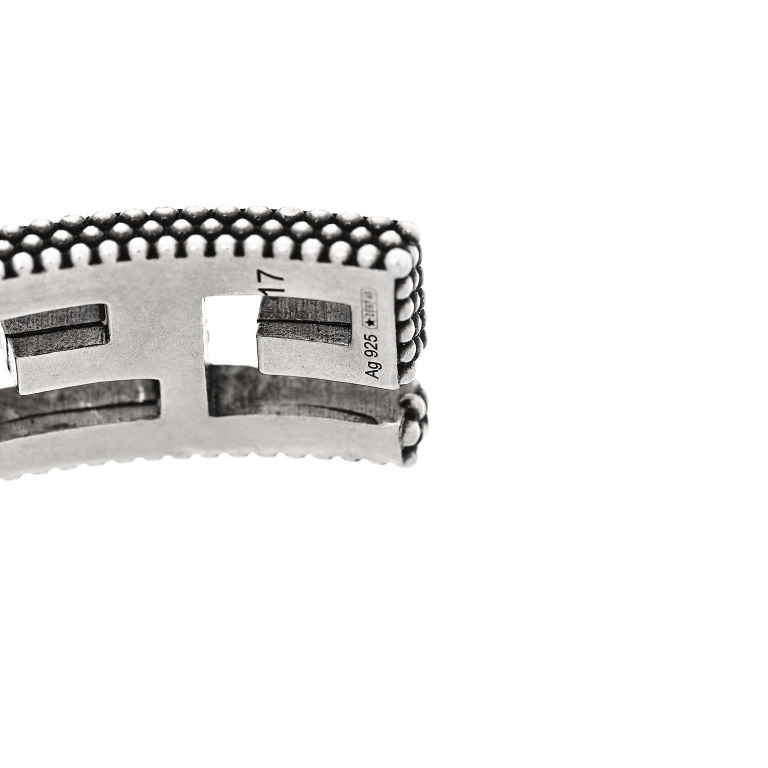 Gucci Sterling Silver Square G Motif Cuff Bracelet