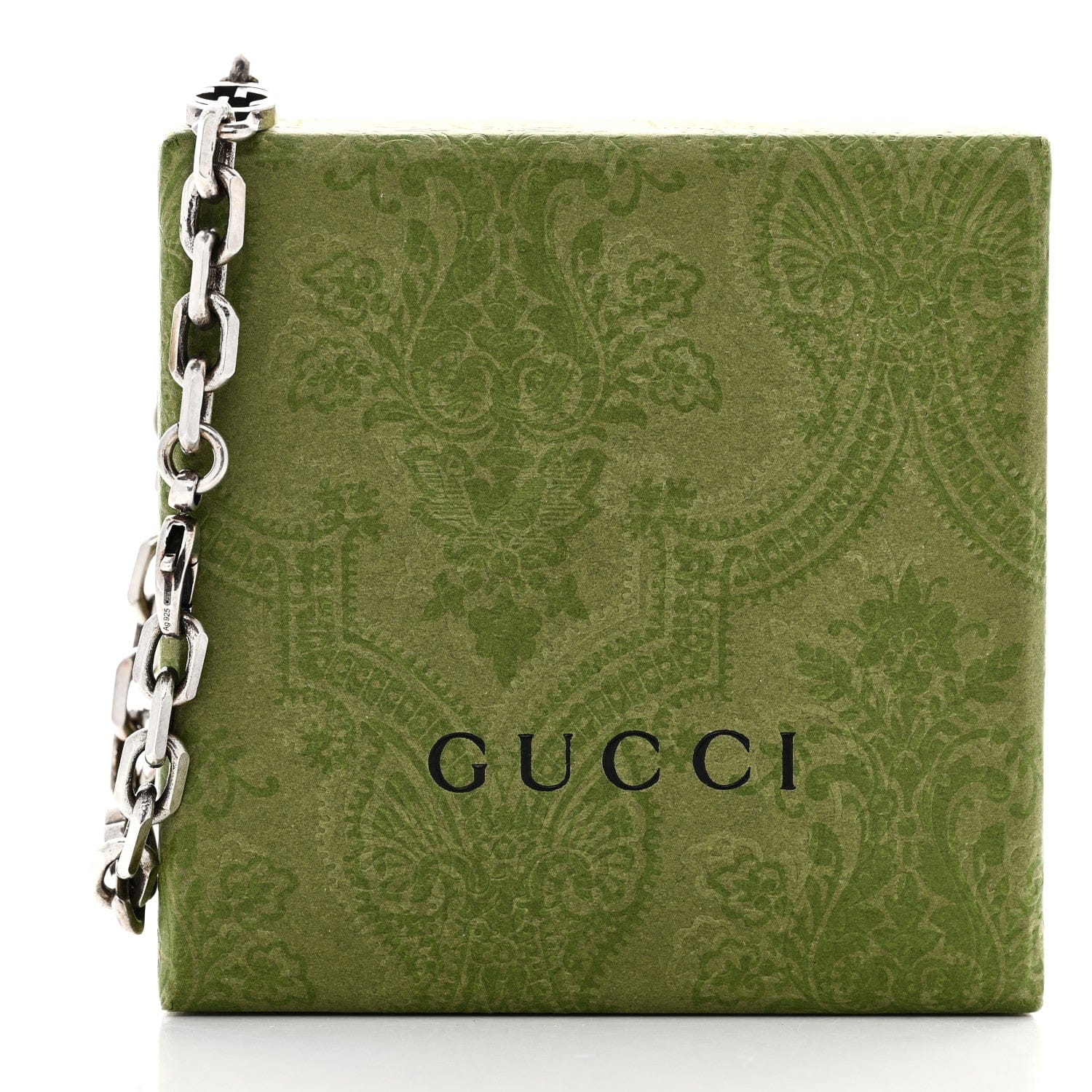 Gucci Sterling Silver Narrow Interlocking G Link Bracelet