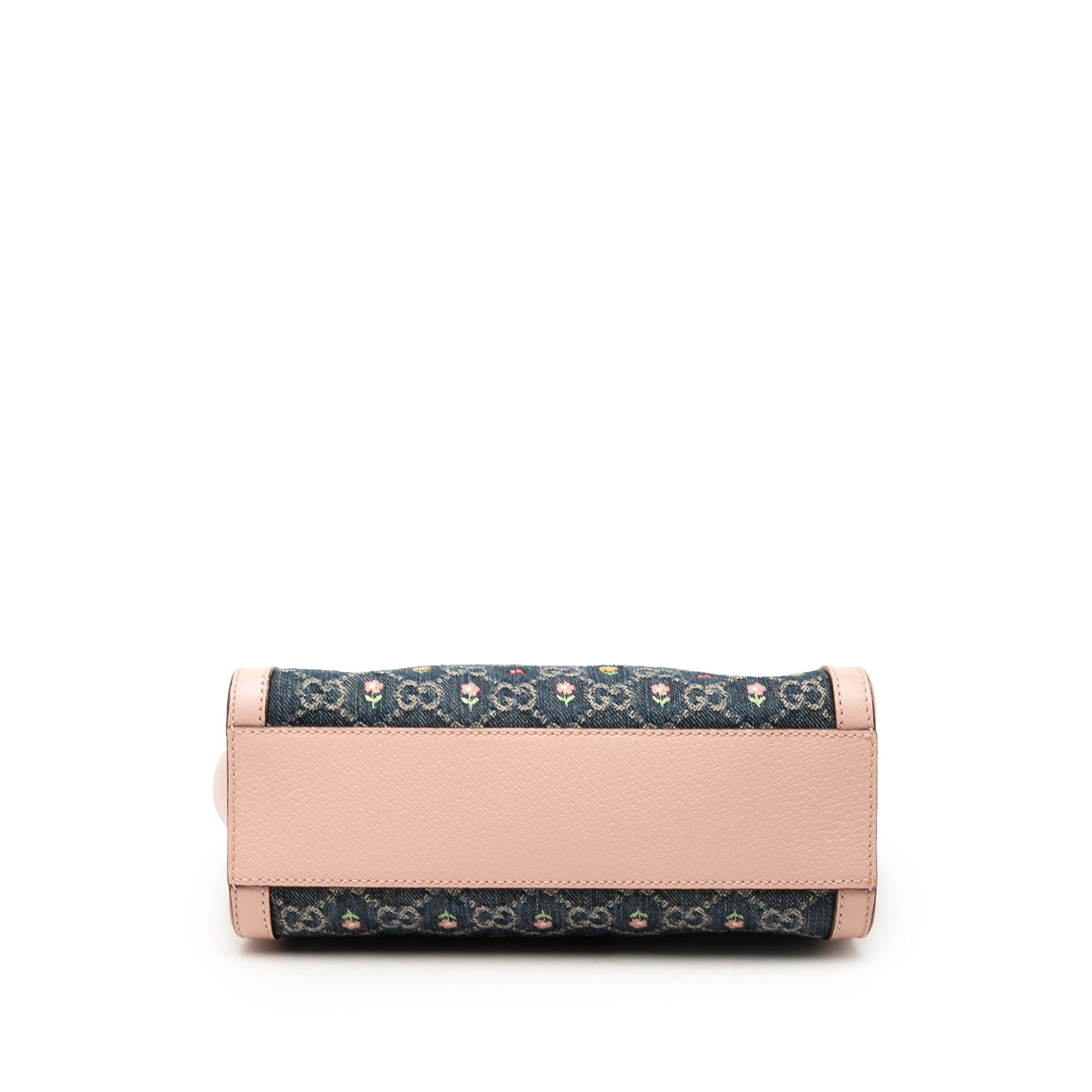 Gucci Small GG Denim Embroidery Ophidia Satchel