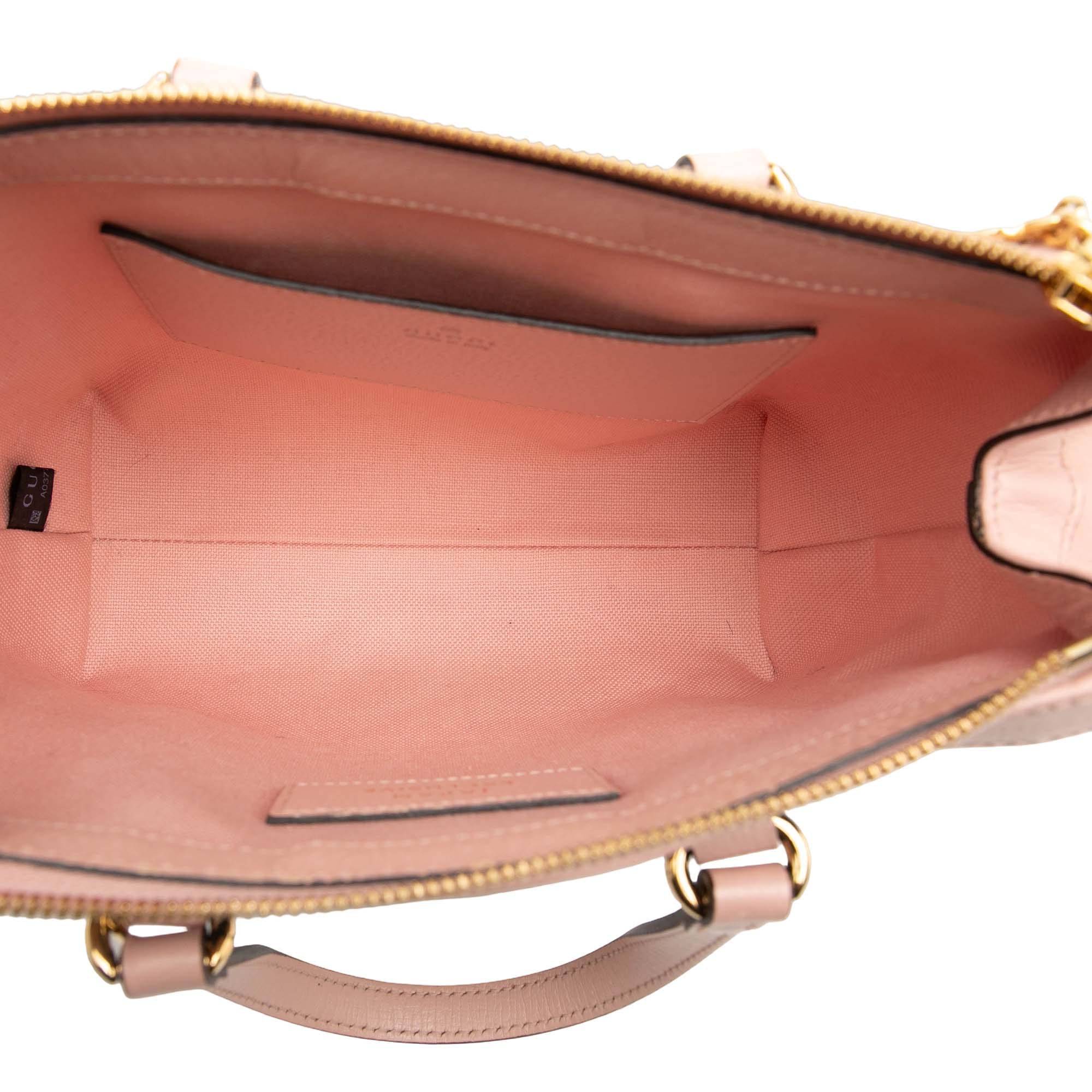 Gucci Small GG Denim Embroidery Ophidia Satchel