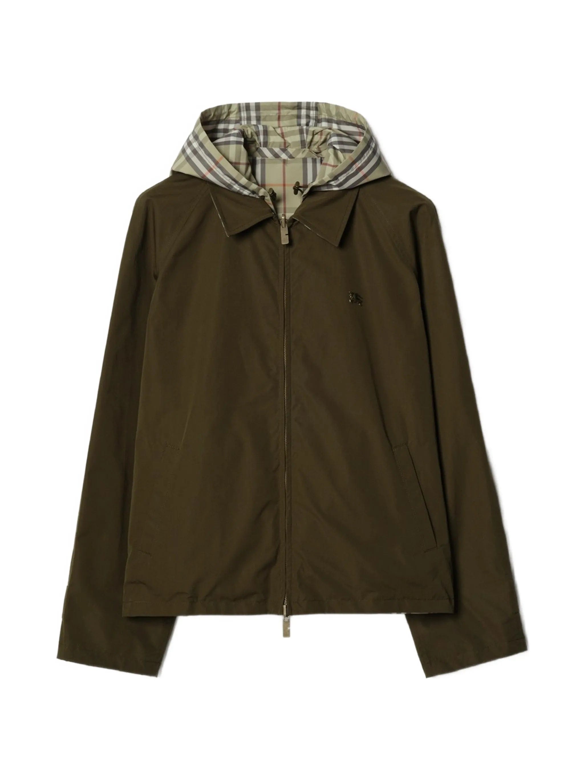 Burberry check hooded jacket