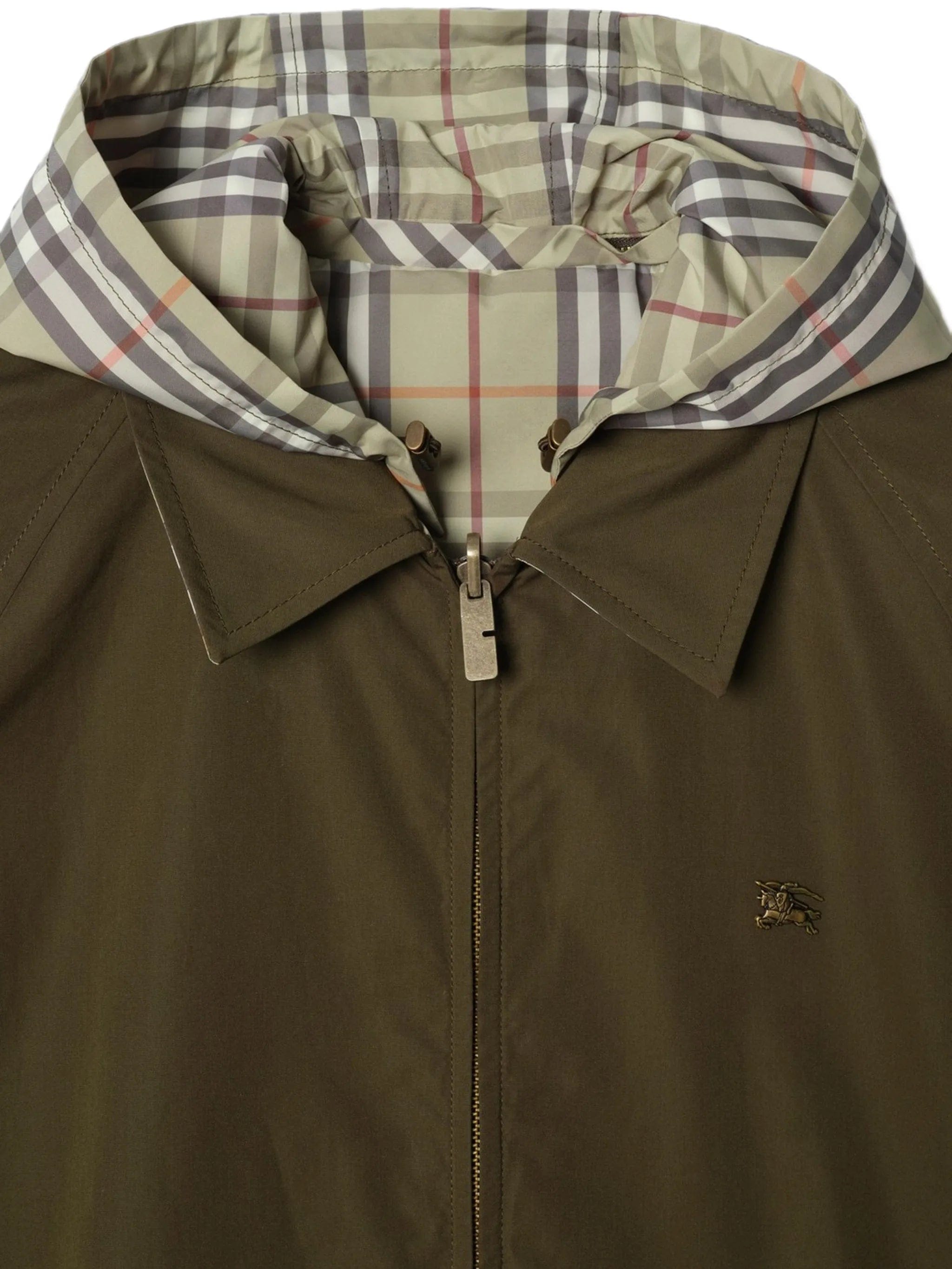 Burberry check hooded jacket