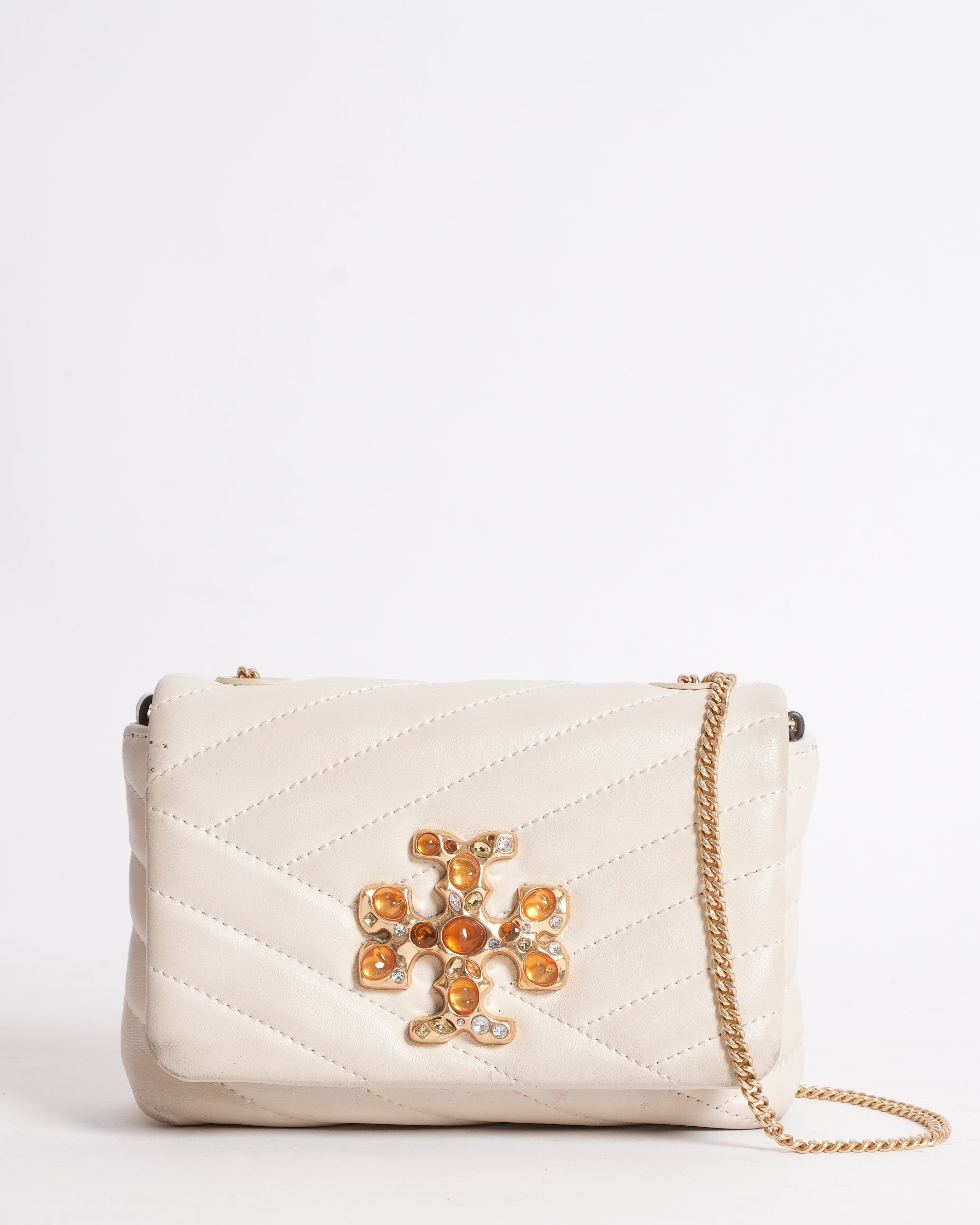 Tory Burch Kira Chevron Studded Logo Shoulder Bag