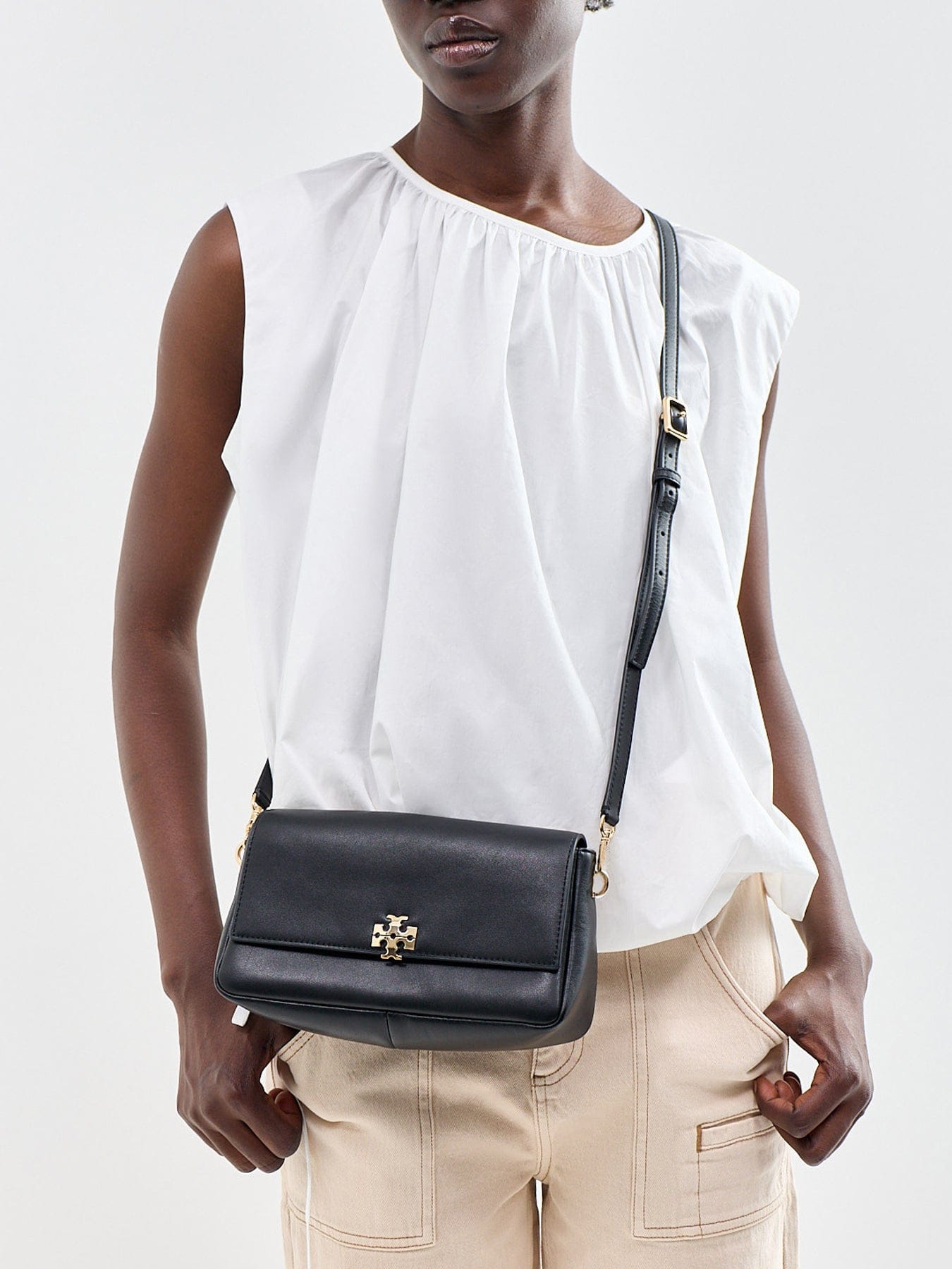Tory Burch Charlie Small Shoulder Bag Black