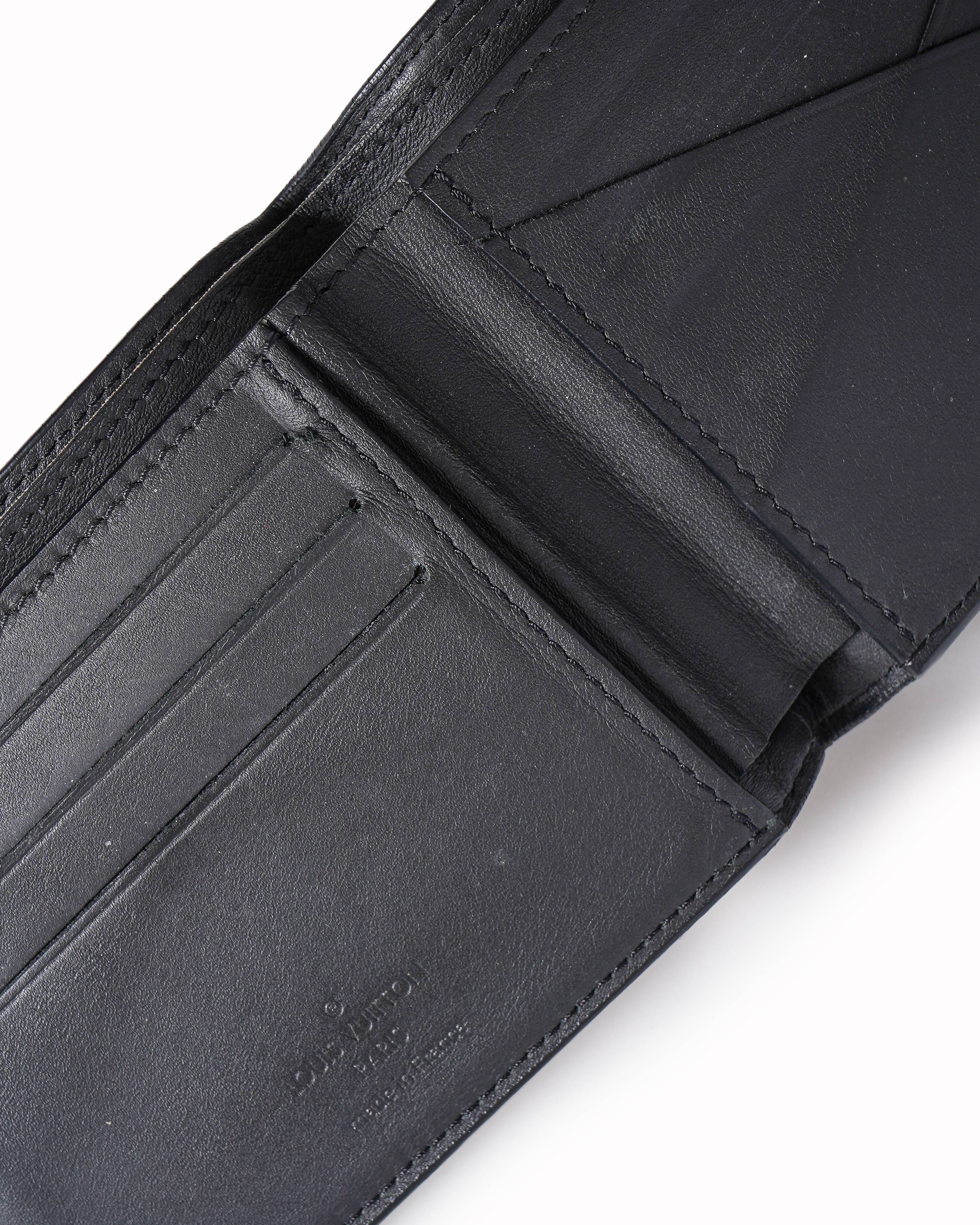 Louis Vuitton Multiple Wallet in black borealis calfskin leather