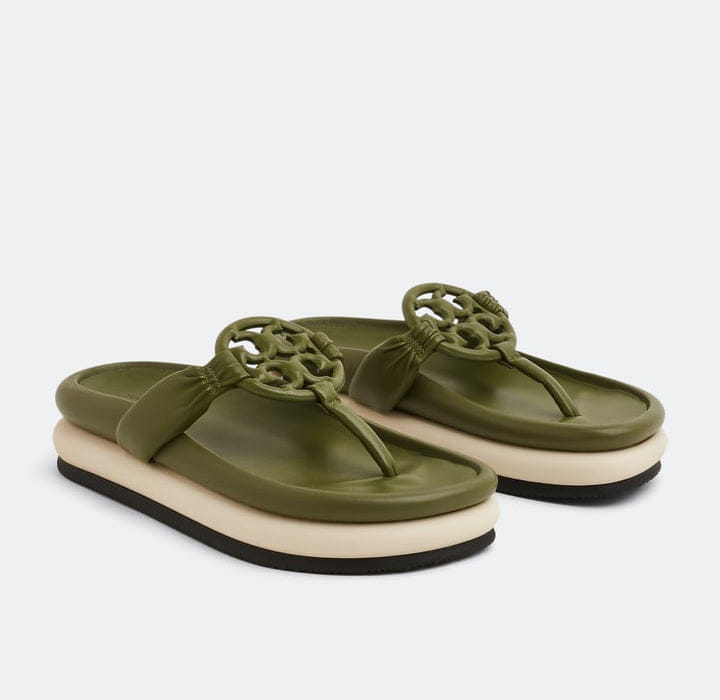 Tory Burch Women's Miller Cloud Puff Sandals Green