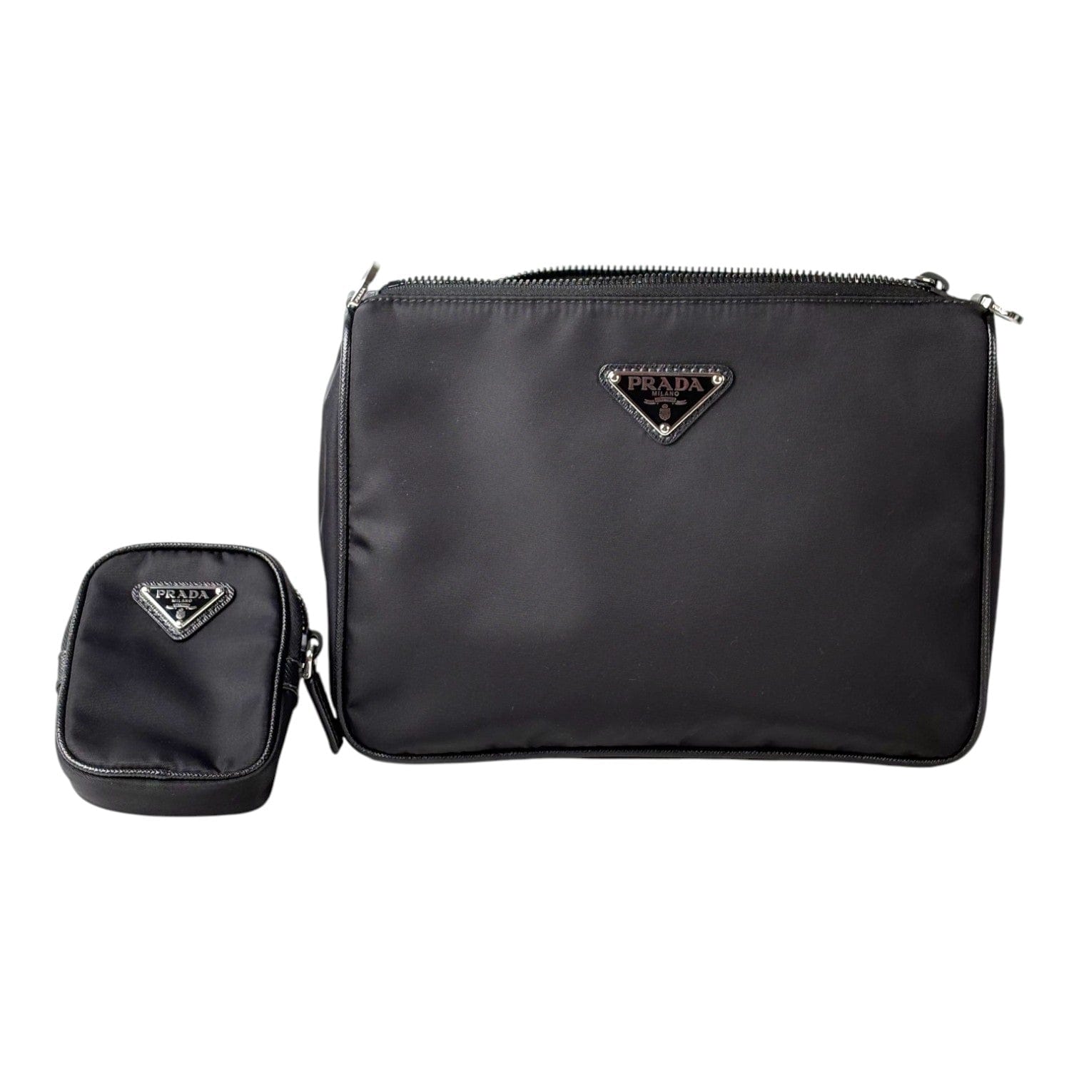 Prada Black Nylon Messenger Bag
