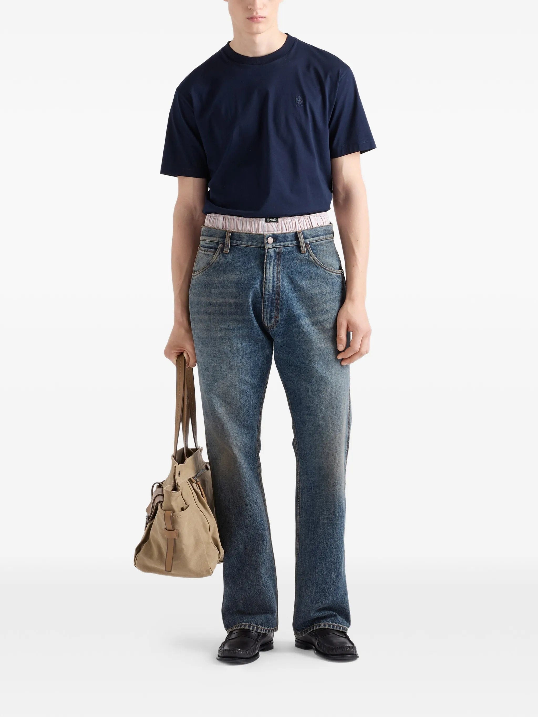 Prada embroidered - logo T - shirt