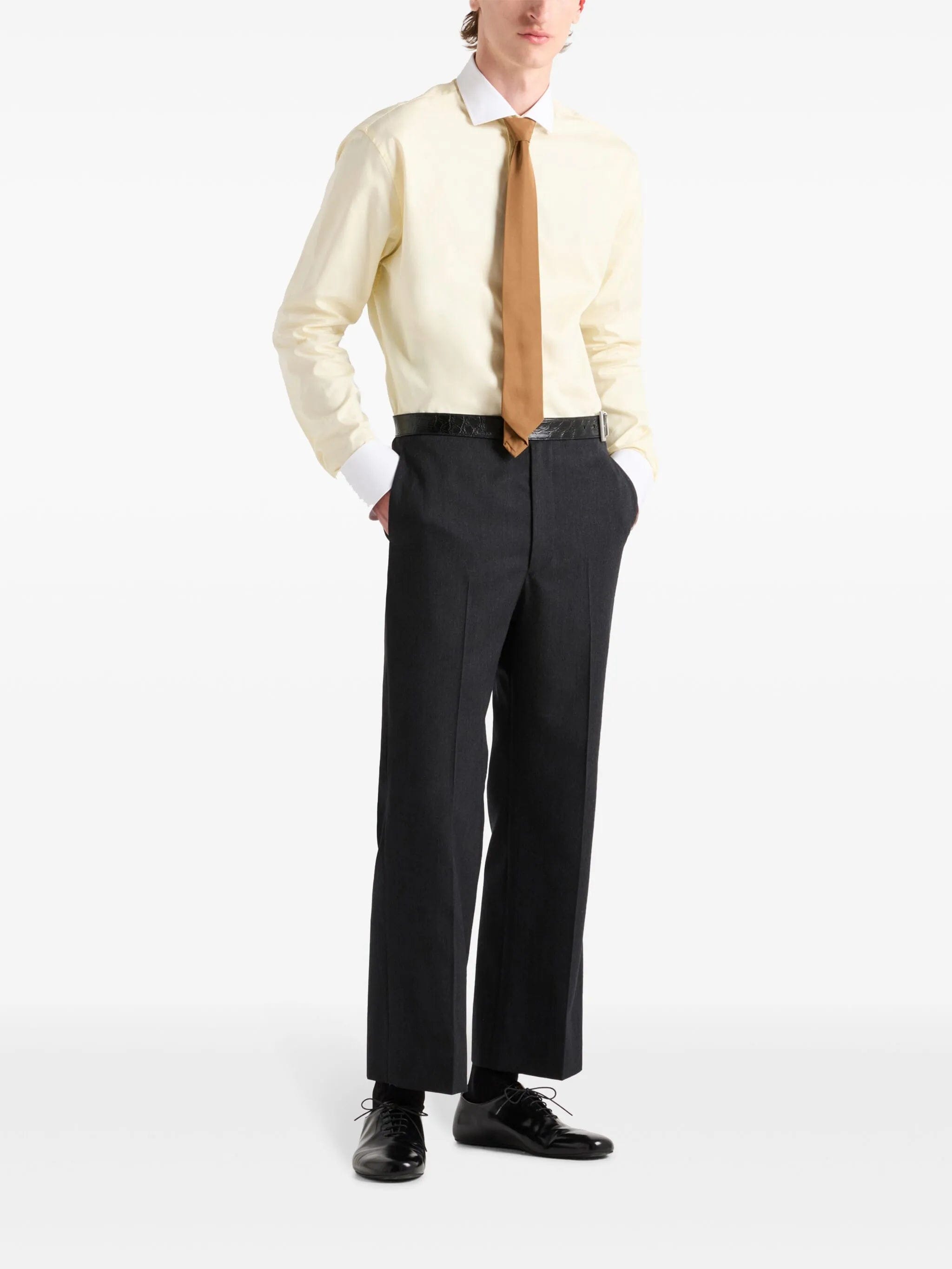 Prada belted chino trousers