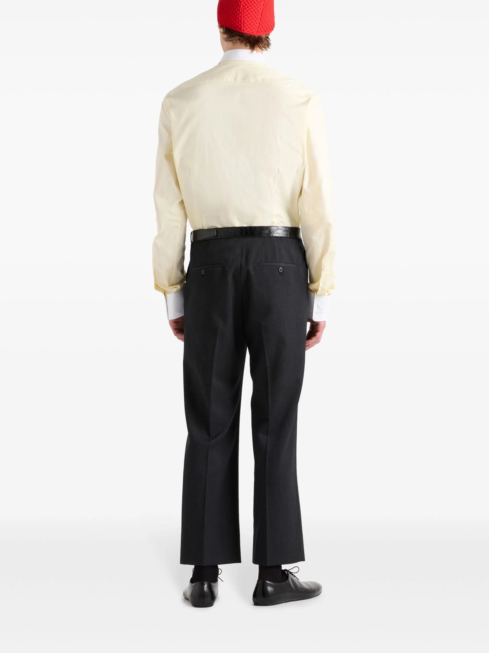 Prada belted chino trousers