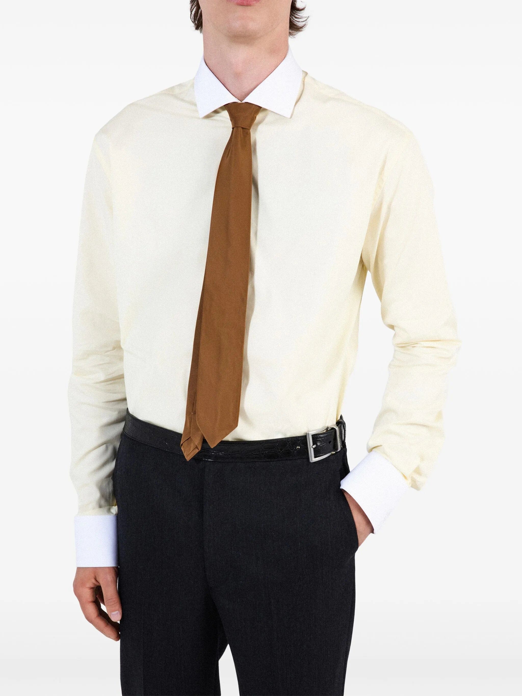 Prada belted chino trousers