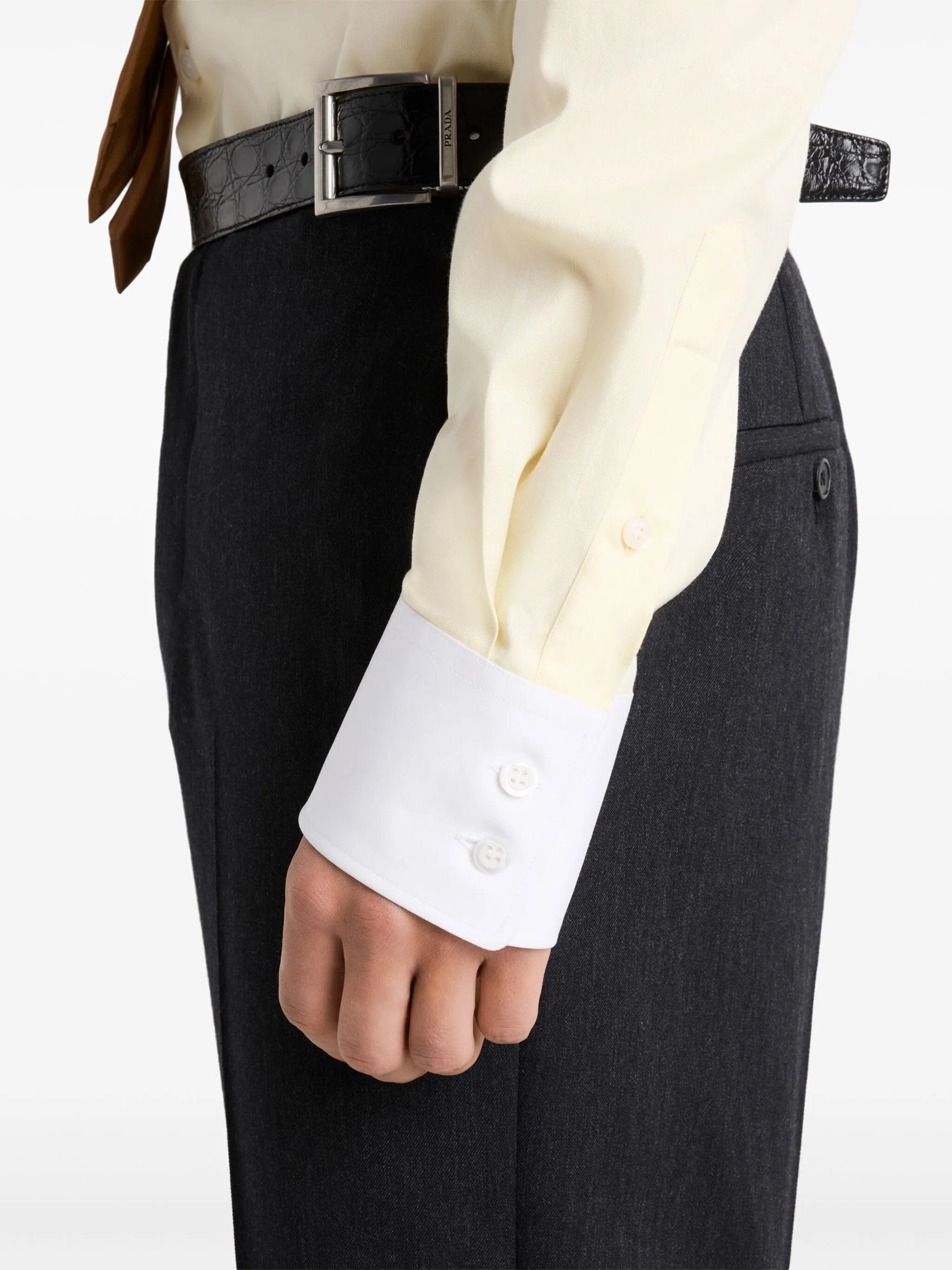 Prada belted chino trousers
