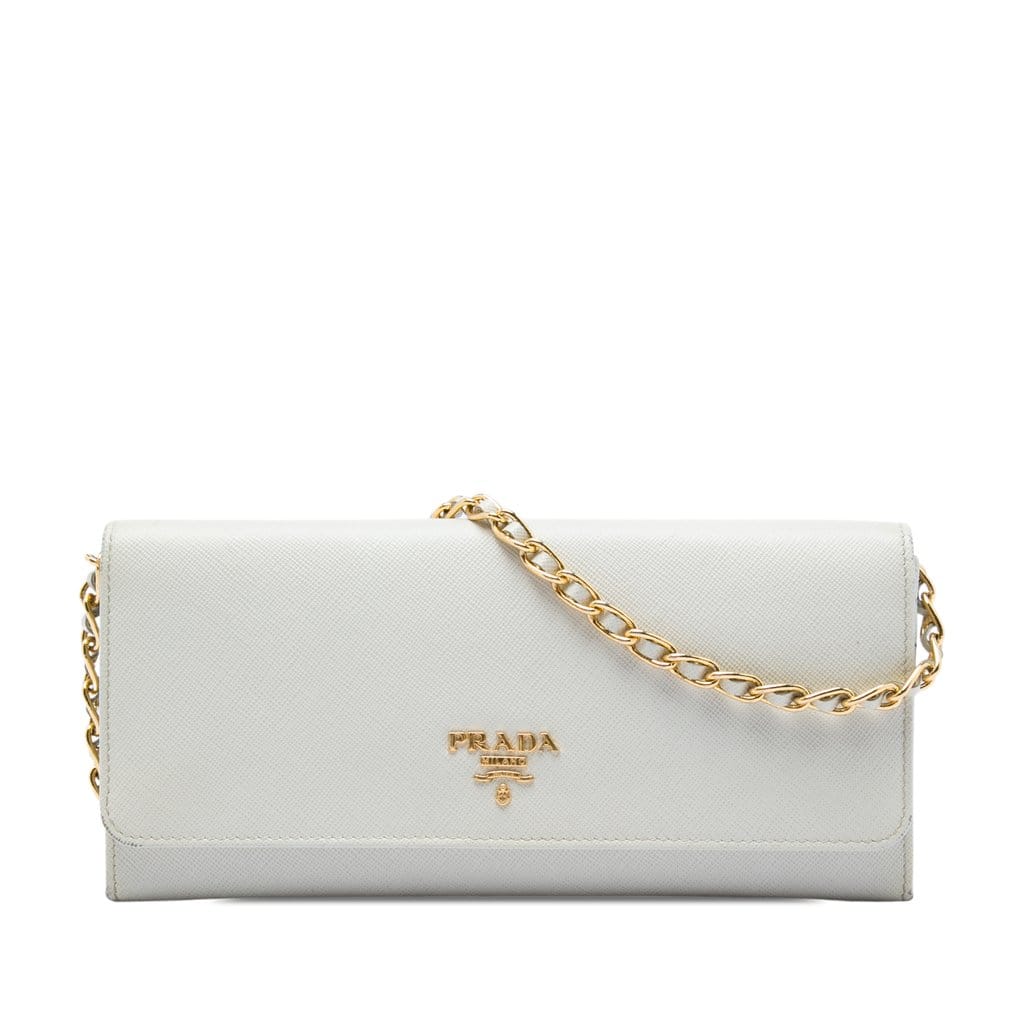 Prada Saffiano Lux Wallet On Chain