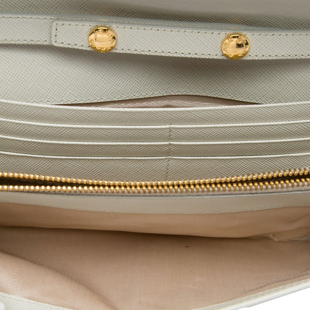 Prada Saffiano Lux Wallet On Chain