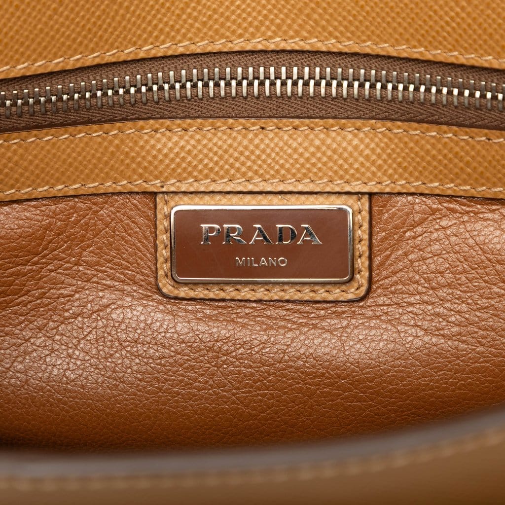 Prada Saffiano Buckle Messenger Bag