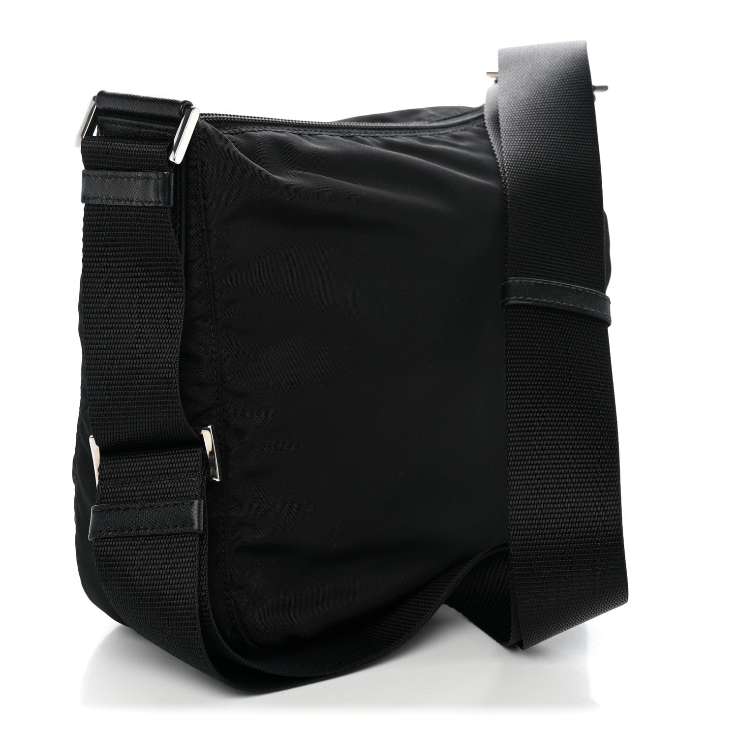 Prada Nylon Vela Messenger Bag Black