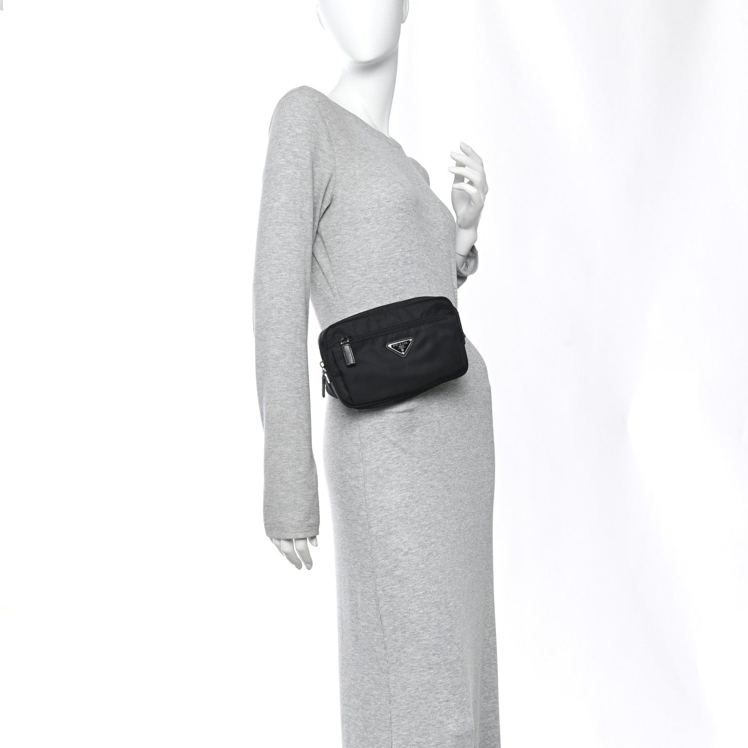 Prada Re - Nylon Saffiano Belt Bag Black