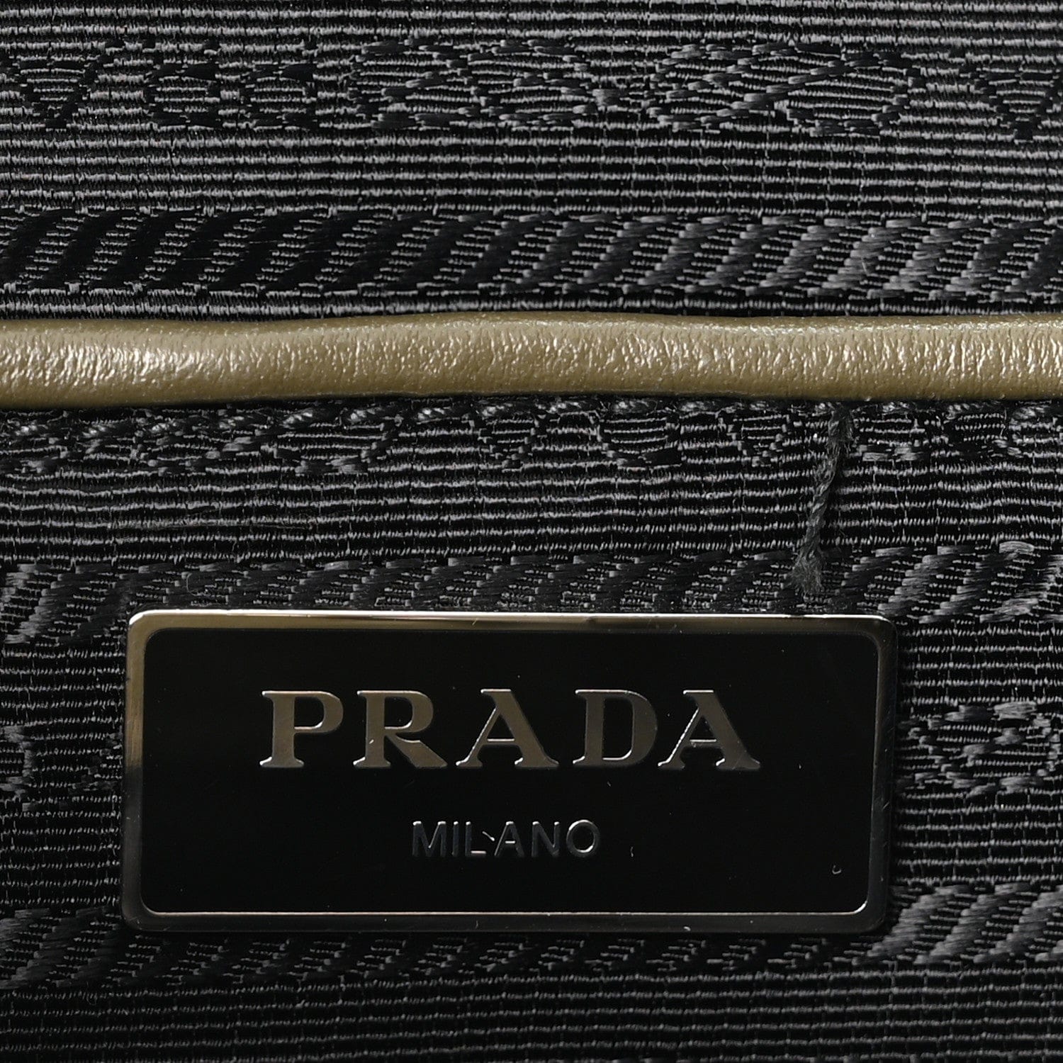 Prada Soft Calf Cinch Backpack Militare