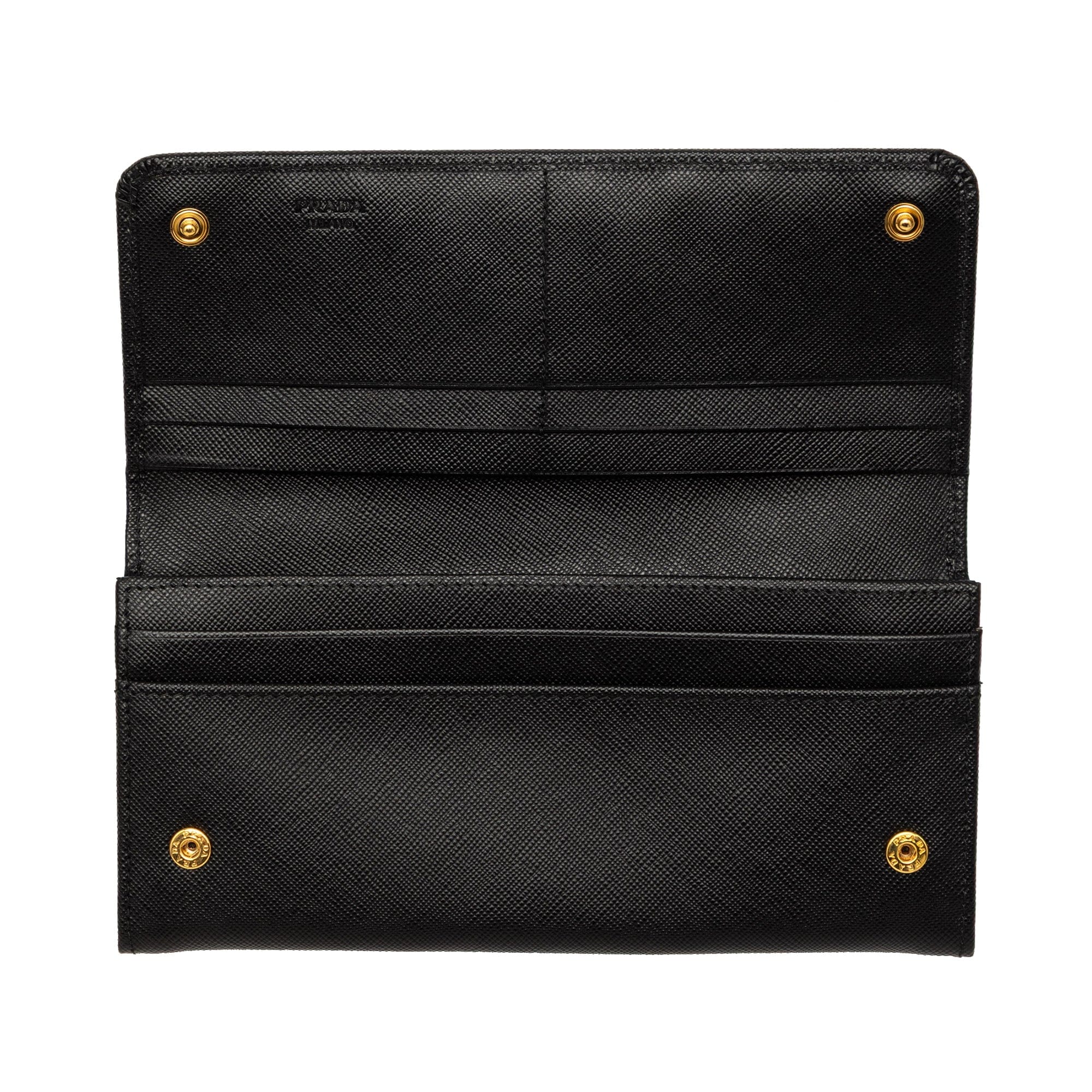 Prada Saffiano Lux Bow Continental Wallet