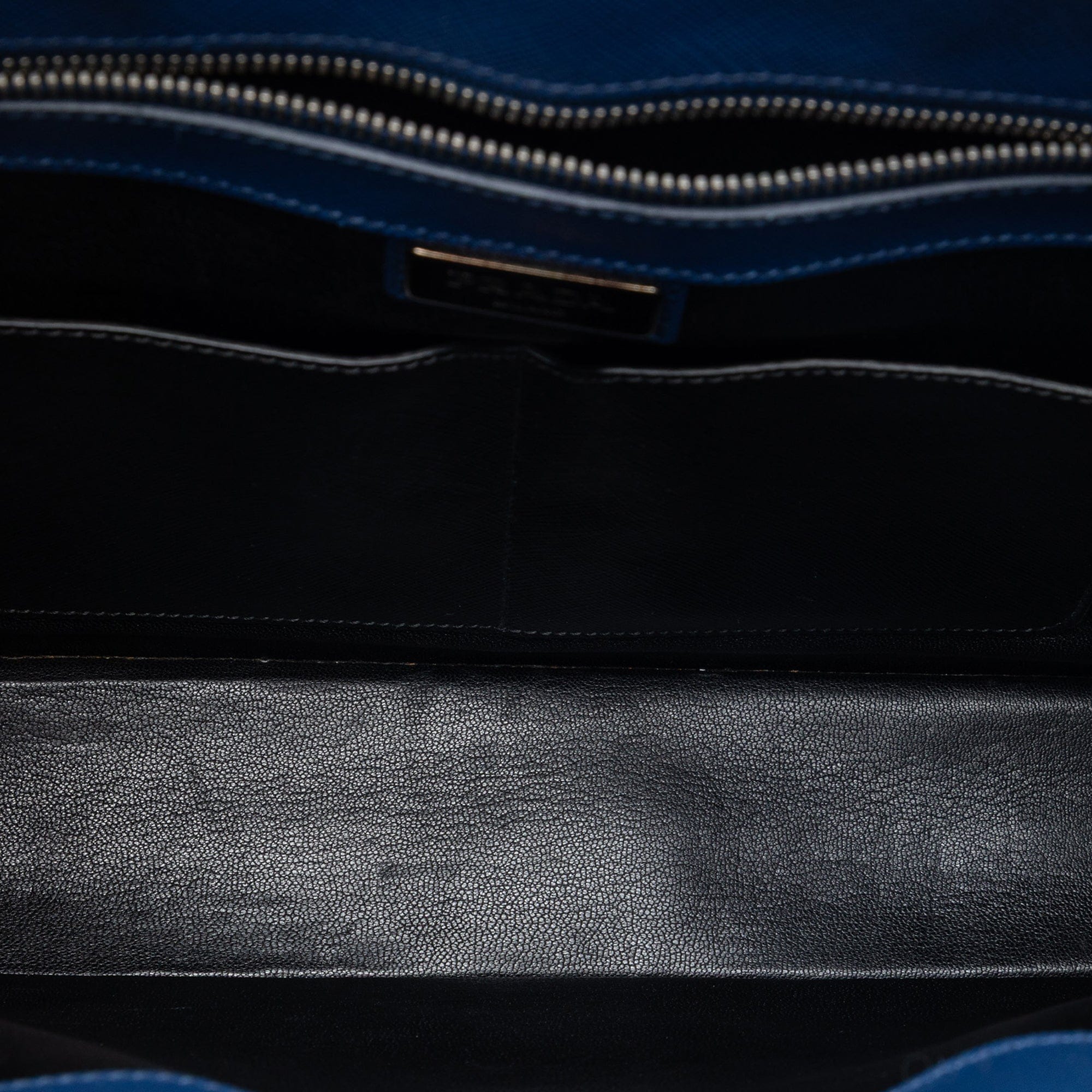 Prada Saffiano Cuir Travel Front Zip Pocket Briefcase