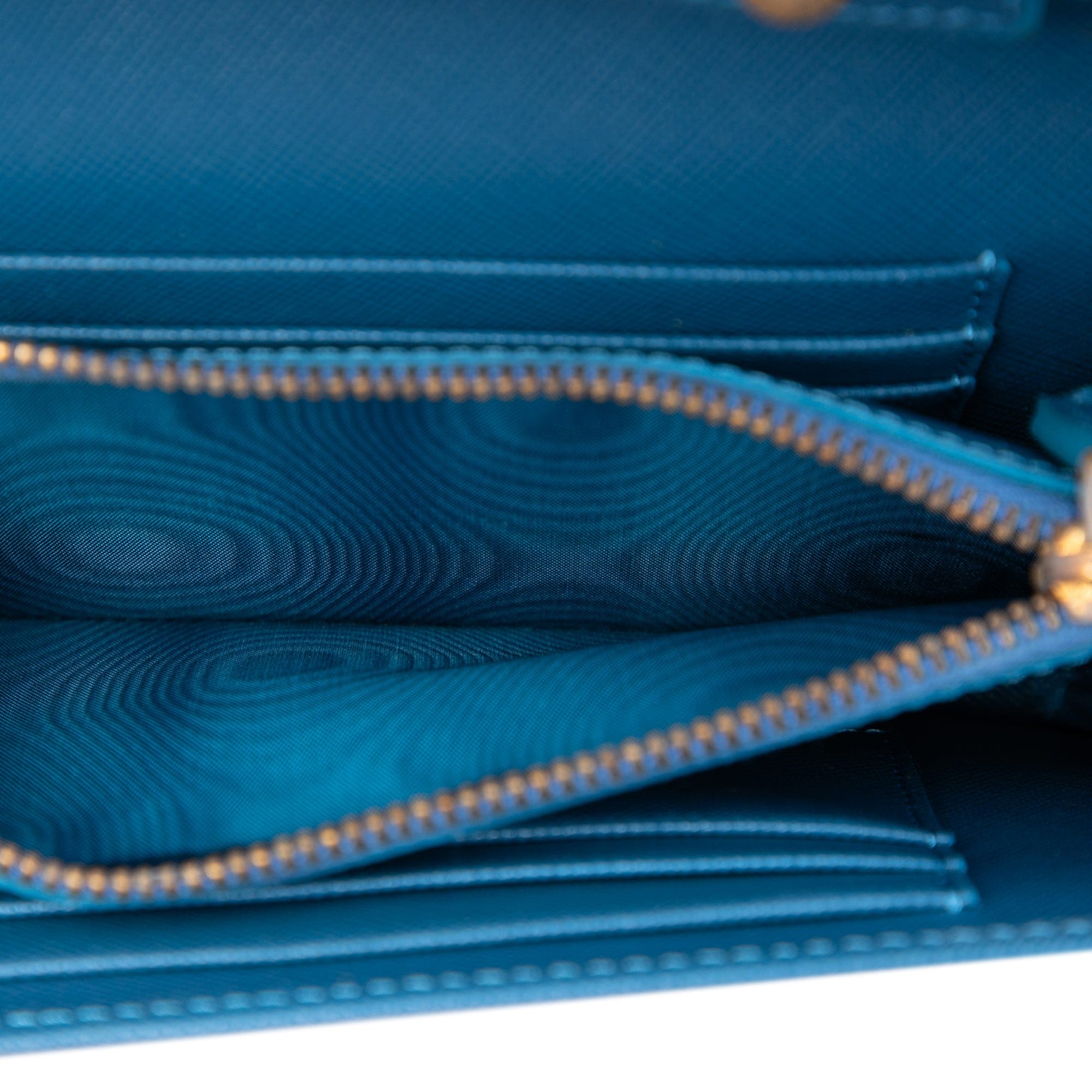 Prada Saffiano Lux Bow Wallet On Strap