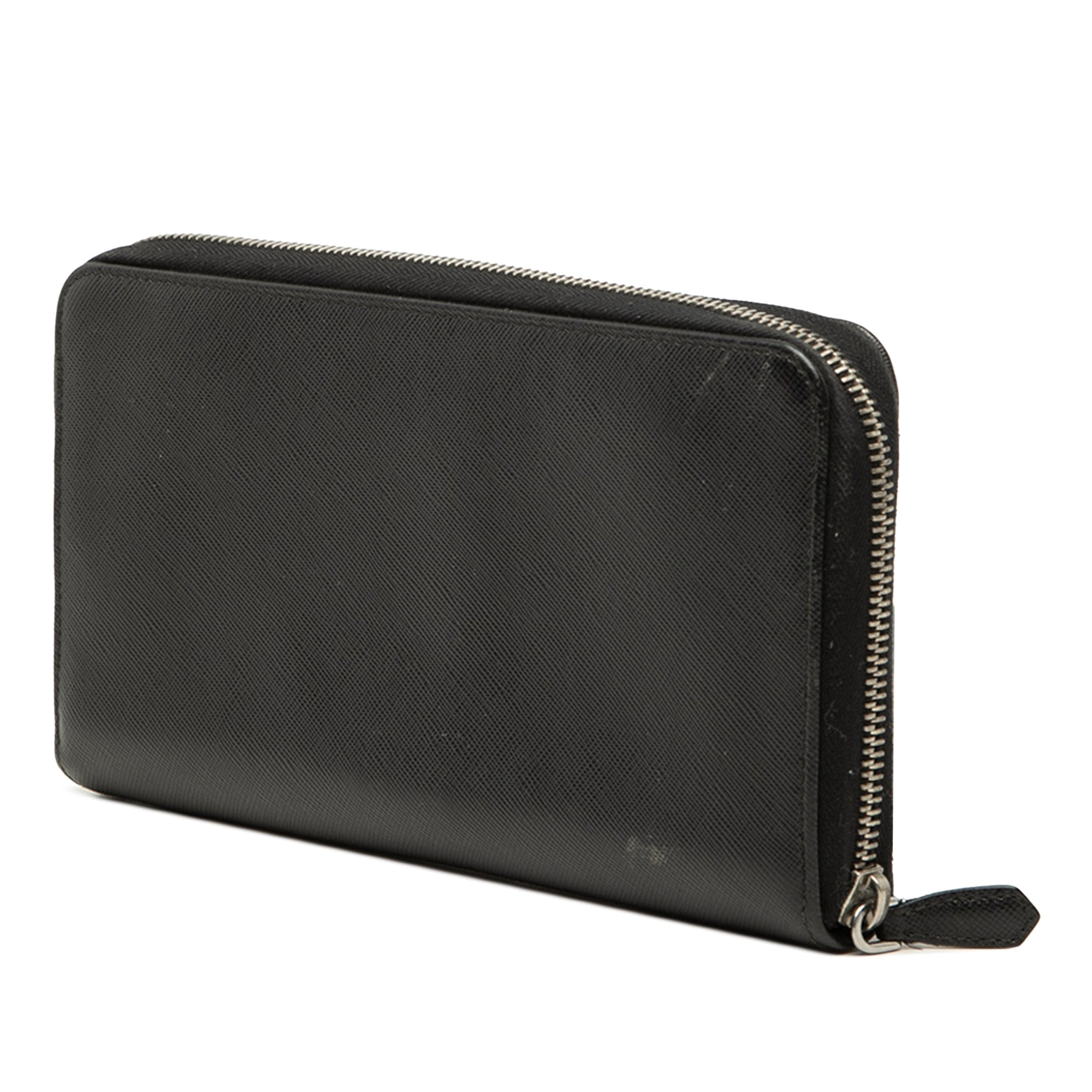 Prada Saffiano Zip Around Travel Wallet