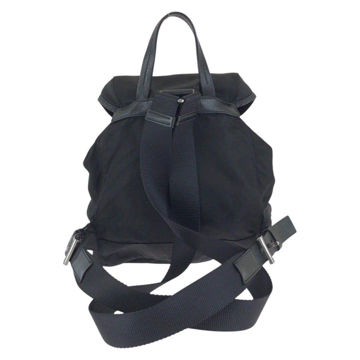 Prada Nylon Leather Tessuto Logo Backpack