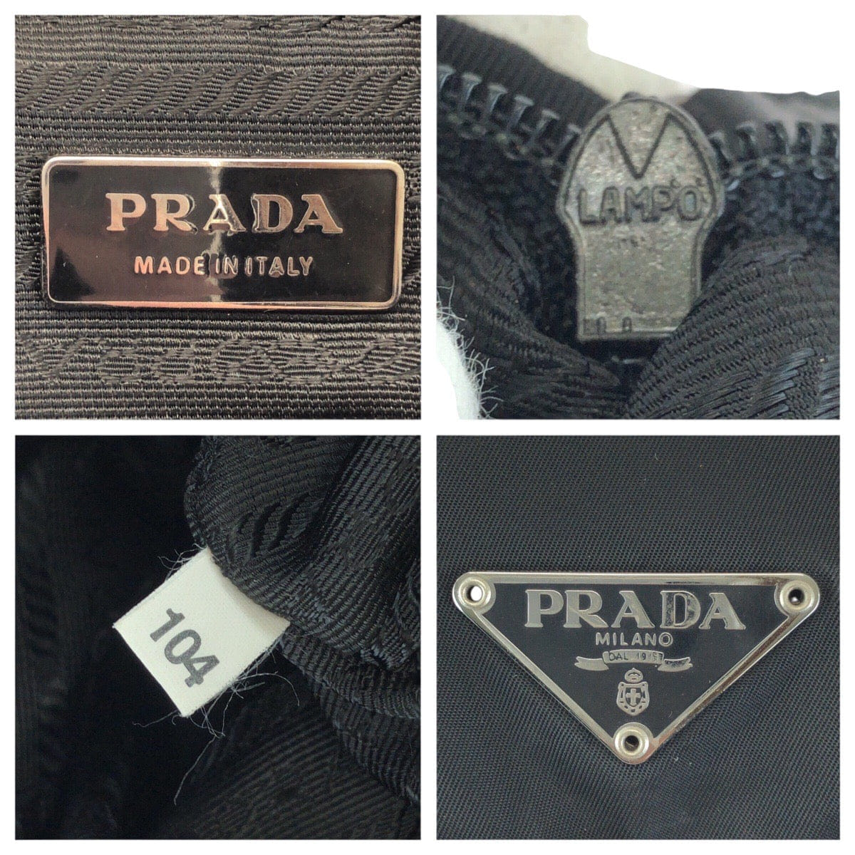Prada Nylon Leather Tessuto Logo Backpack