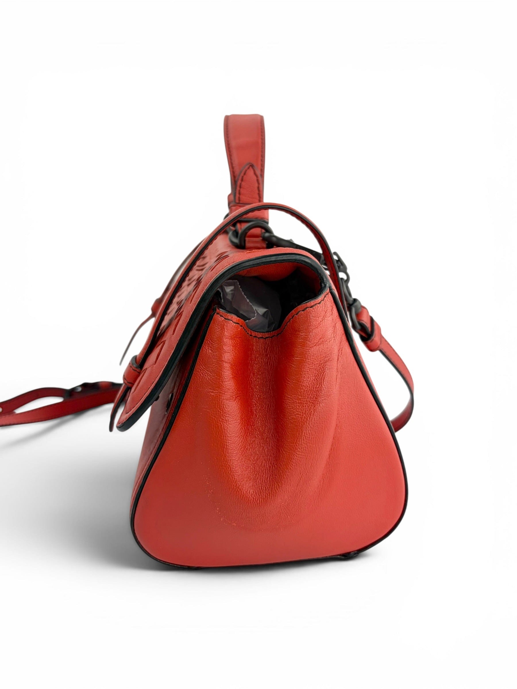 Bottega Veneta Red Leather Satchel