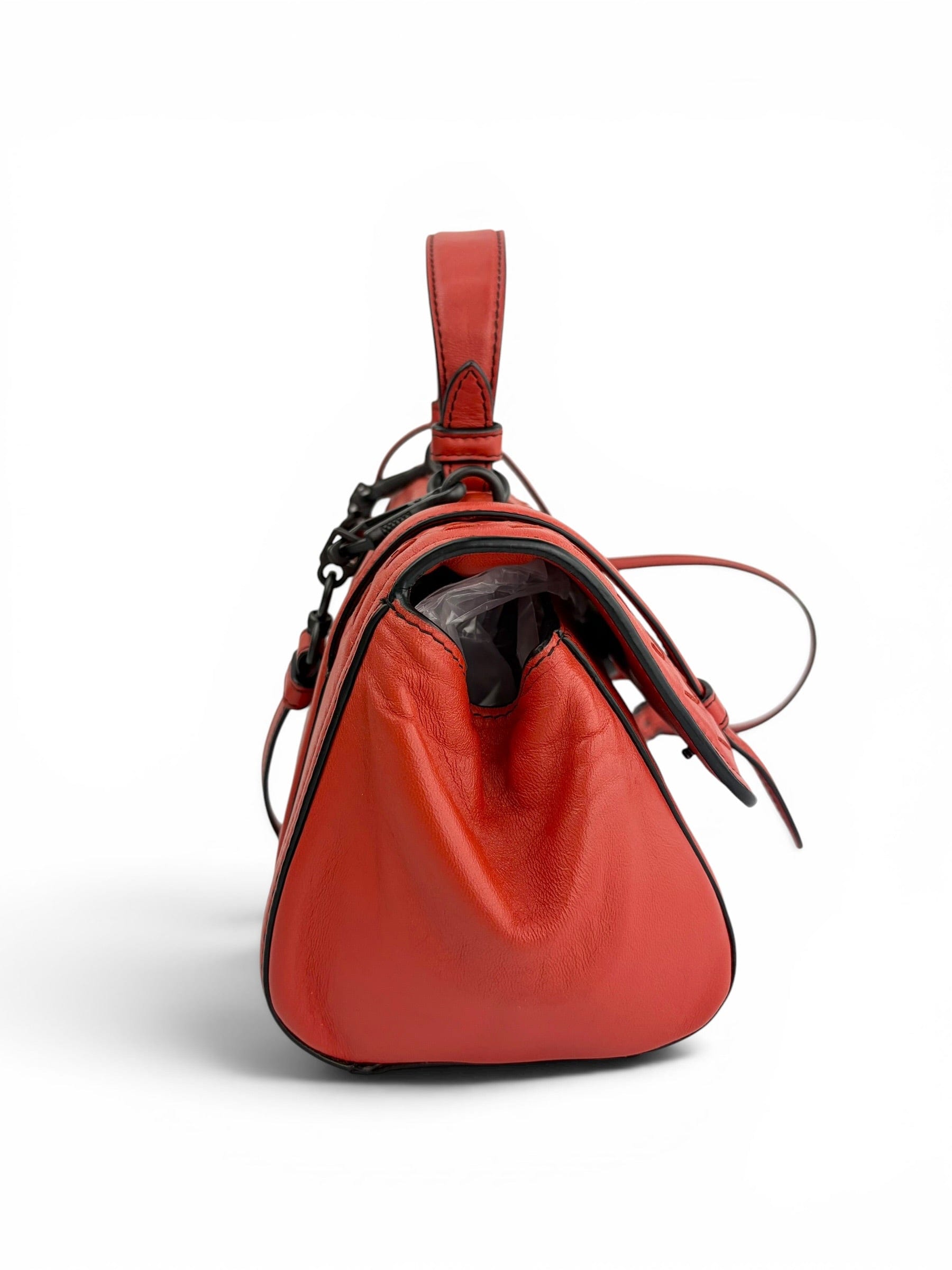 Bottega Veneta Red Leather Satchel