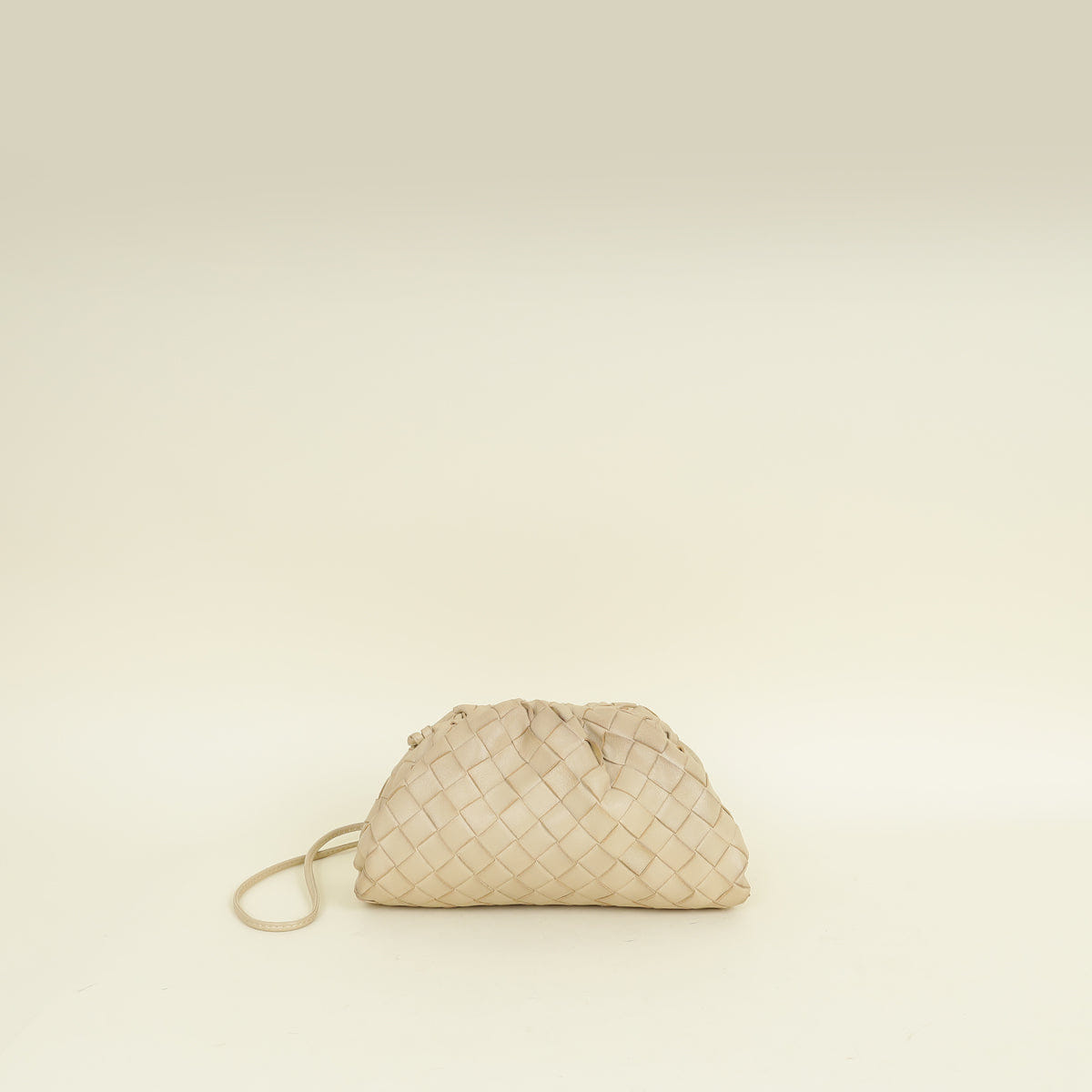 Bottega Veneta Beige Intrecciato Mini Pouch Bag