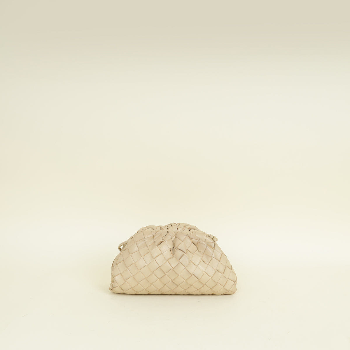 Bottega Veneta Beige Intrecciato Mini Pouch Bag
