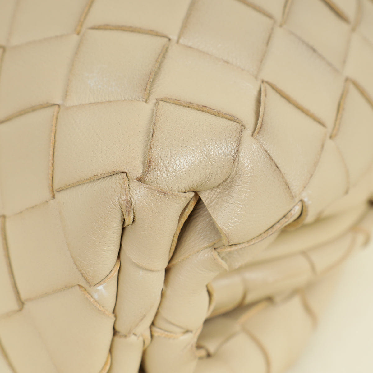 Bottega Veneta Beige Intrecciato Mini Pouch Bag