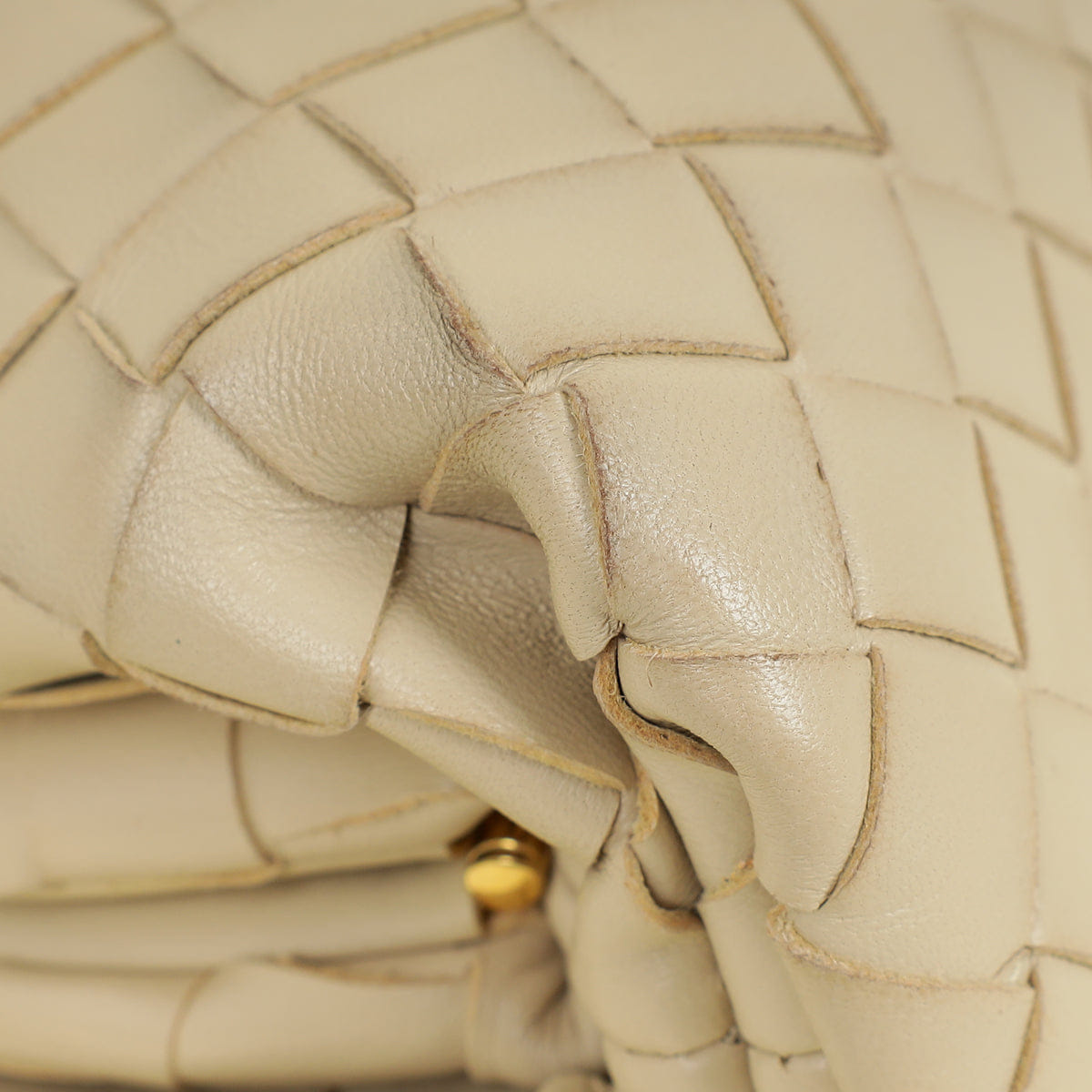 Bottega Veneta Beige Intrecciato Mini Pouch Bag